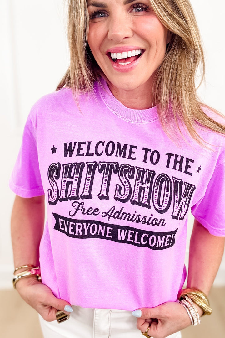 Plus/Reg Short Sleeve "Welcome To The Shit Show" Graphic Tee - Freckled Poppy