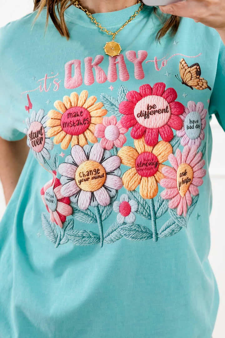 Plus/Reg Short Sleeve "It's Okay To ..." Graphic Tee