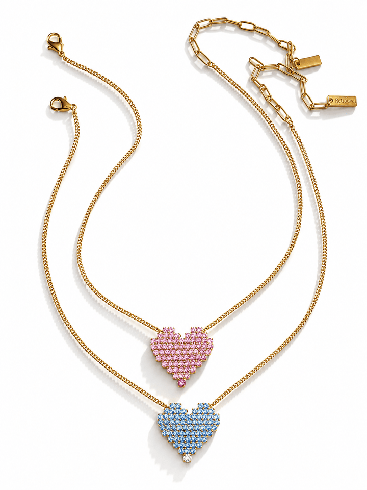 TOVA Candy Heart Necklace - Freckled Poppy