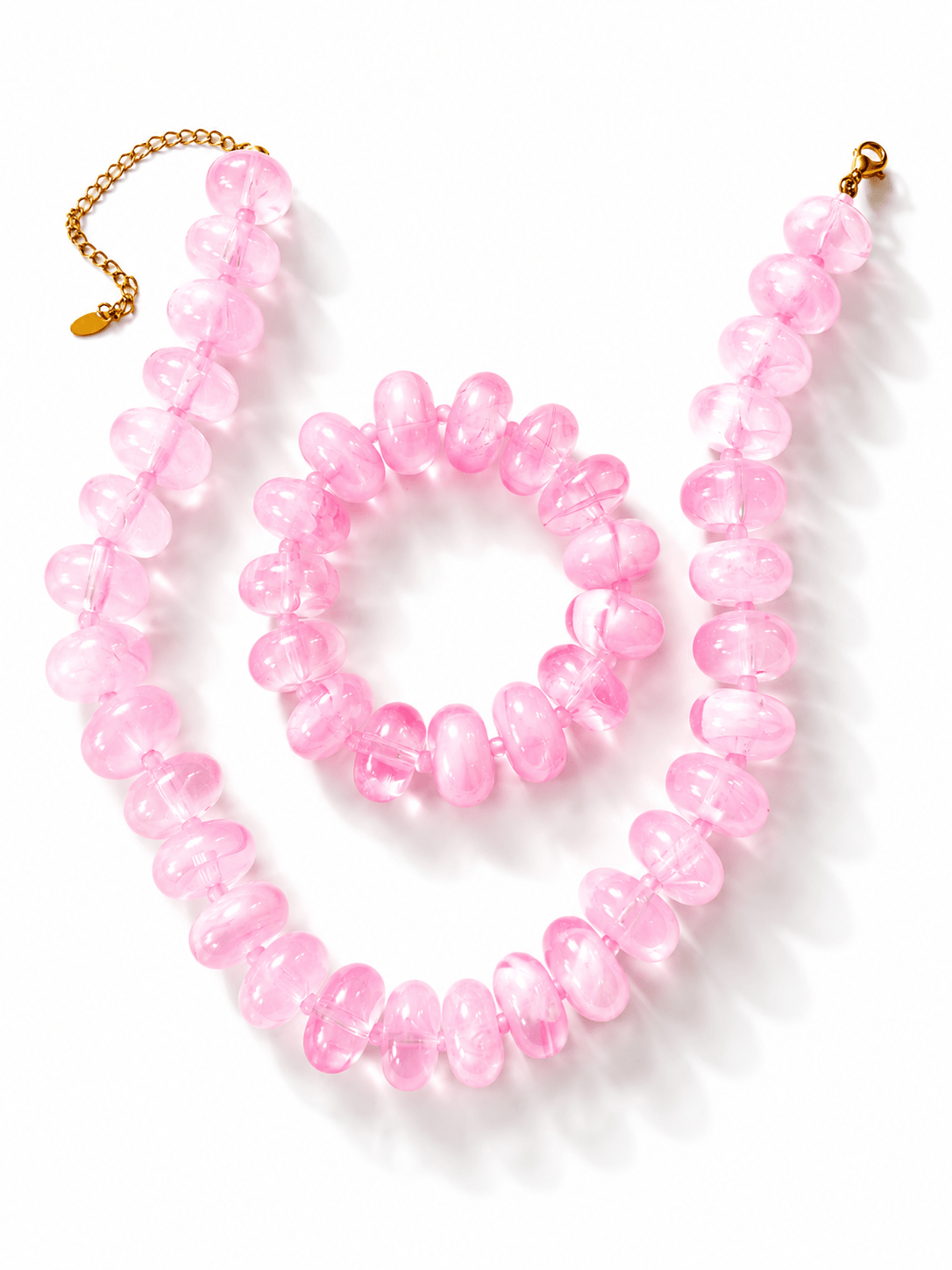 Treasure Jewels Beaded Necklace and Bracelet Set - Freckled Poppy