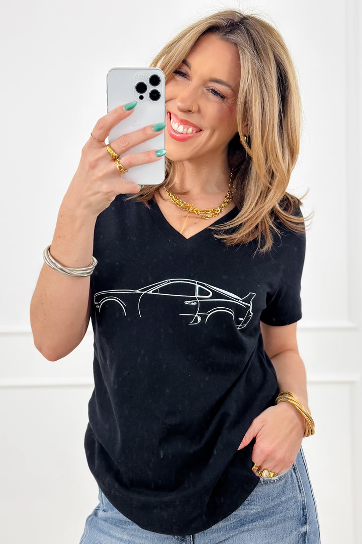 Plus/Reg Short Sleeve V Neck MK IV Supra Graphic Tee