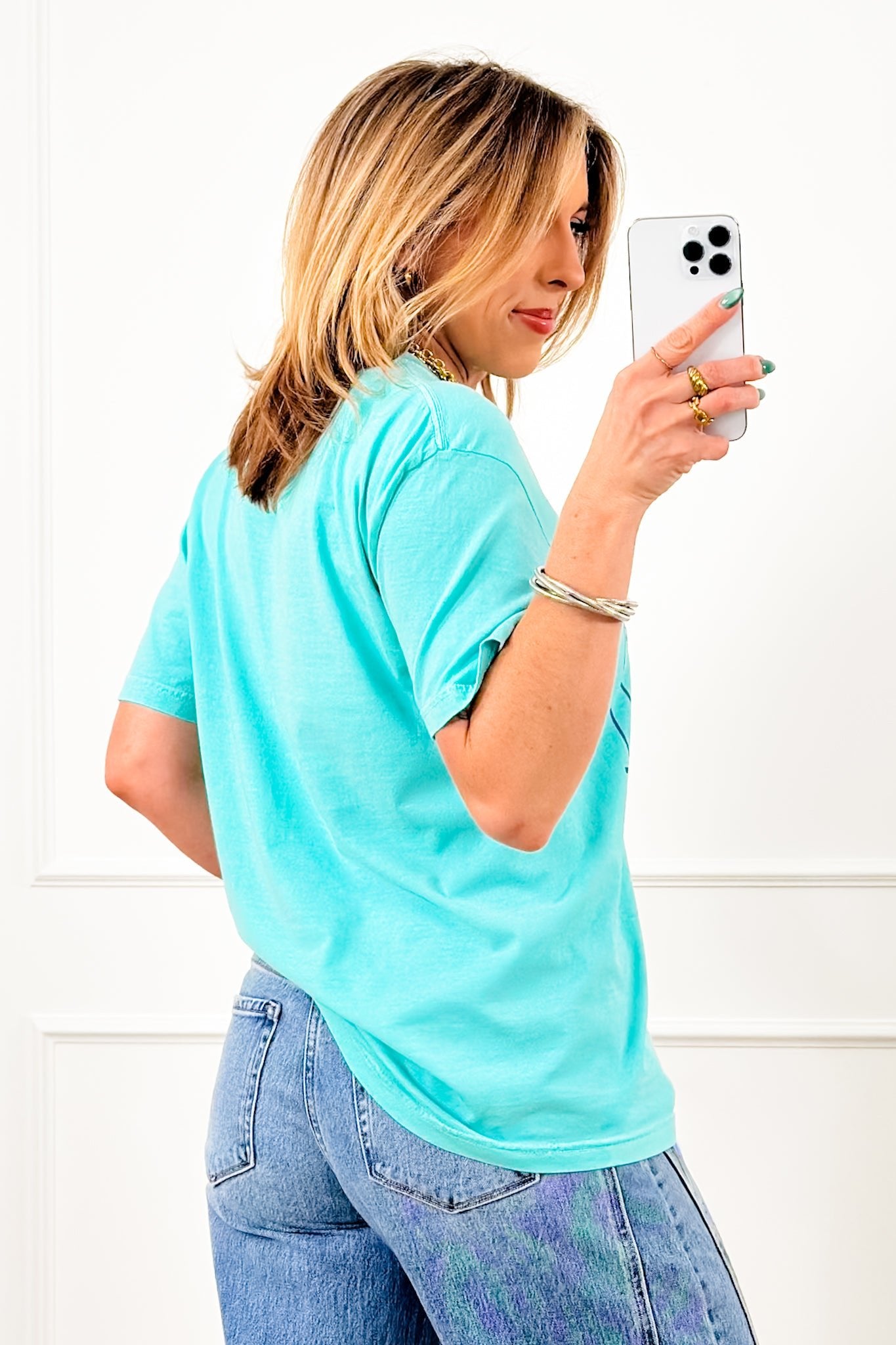 Plus/Reg Short Sleeve "I Checked My Receipt" Graphic Tee - Freckled Poppy
