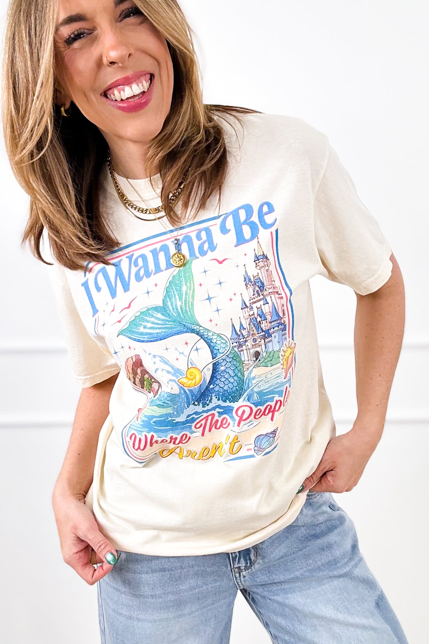 Plus/Reg Short Sleeve "I Wanna Be Where The People Aren't" Graphic Tee