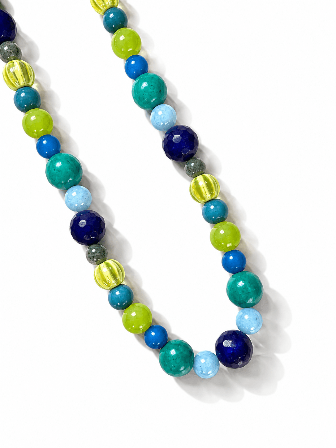 Treasure Jewels Love Big Blues Beaded Necklace - Freckled Poppy