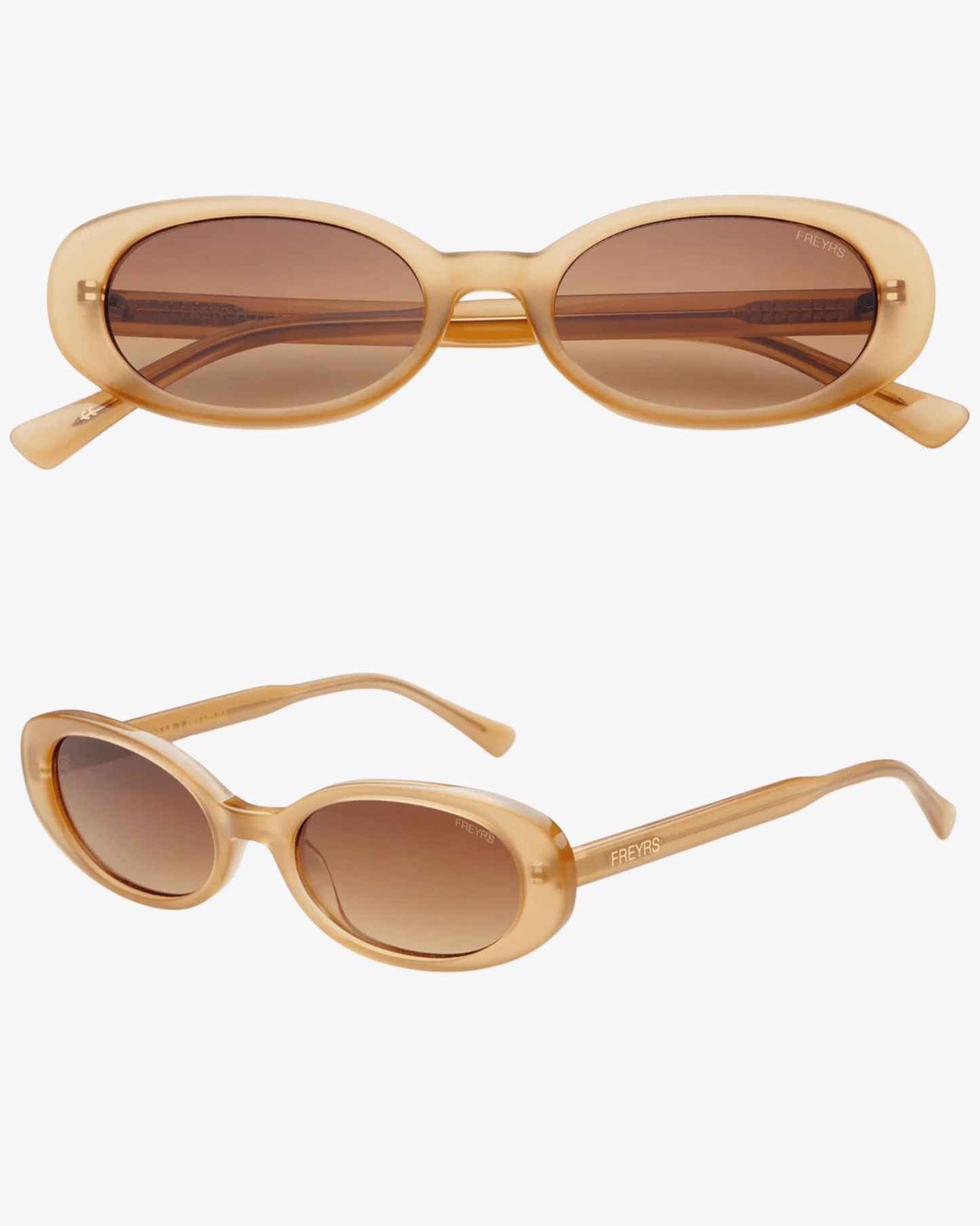 Freyrs Mimi Acetate Oval Sunglasses - Freckled Poppy