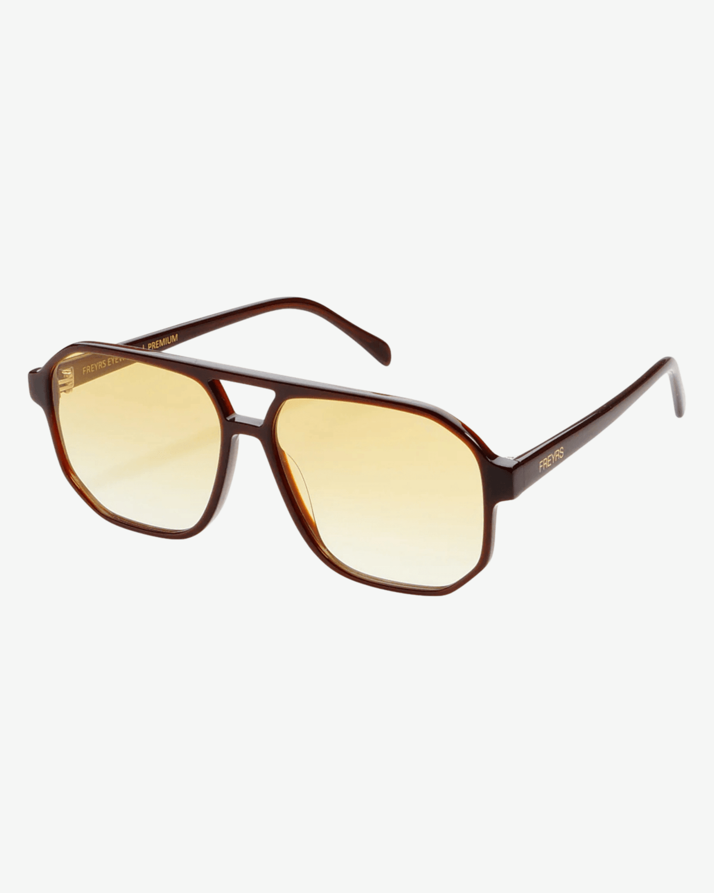 Freyrs Billie Chocolate Aviator Sunglasses - Freckled Poppy