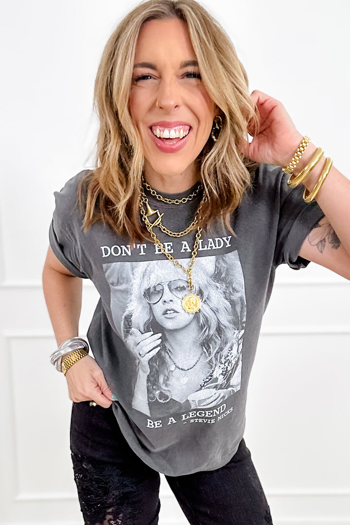 Plus/Reg Short Sleeve "Don't Be a Lady" Graphic Tee