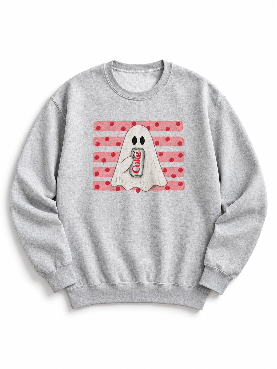 Plus/Reg Long Sleeve Diet Coke Ghost Graphic Sweatshirt