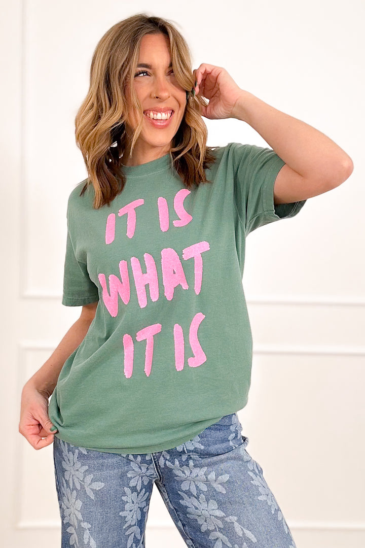 Plus/Reg Short Sleeve "It Is What It Is" Graphic Tee