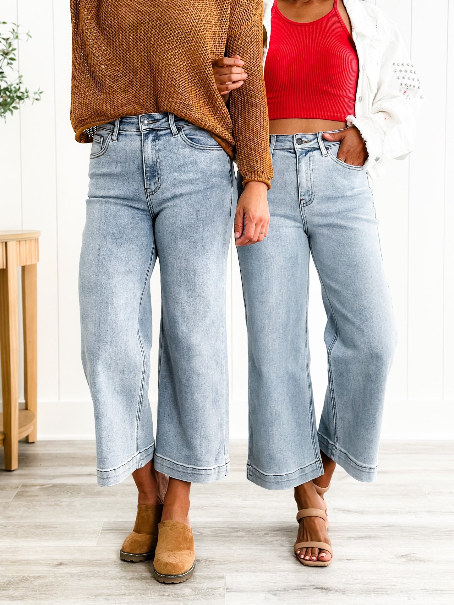 Risen The Essential Wide Leg Crop Jeans
