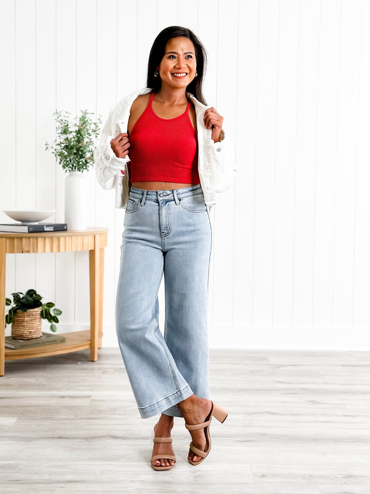 Risen The Essential Wide Leg Crop Jeans