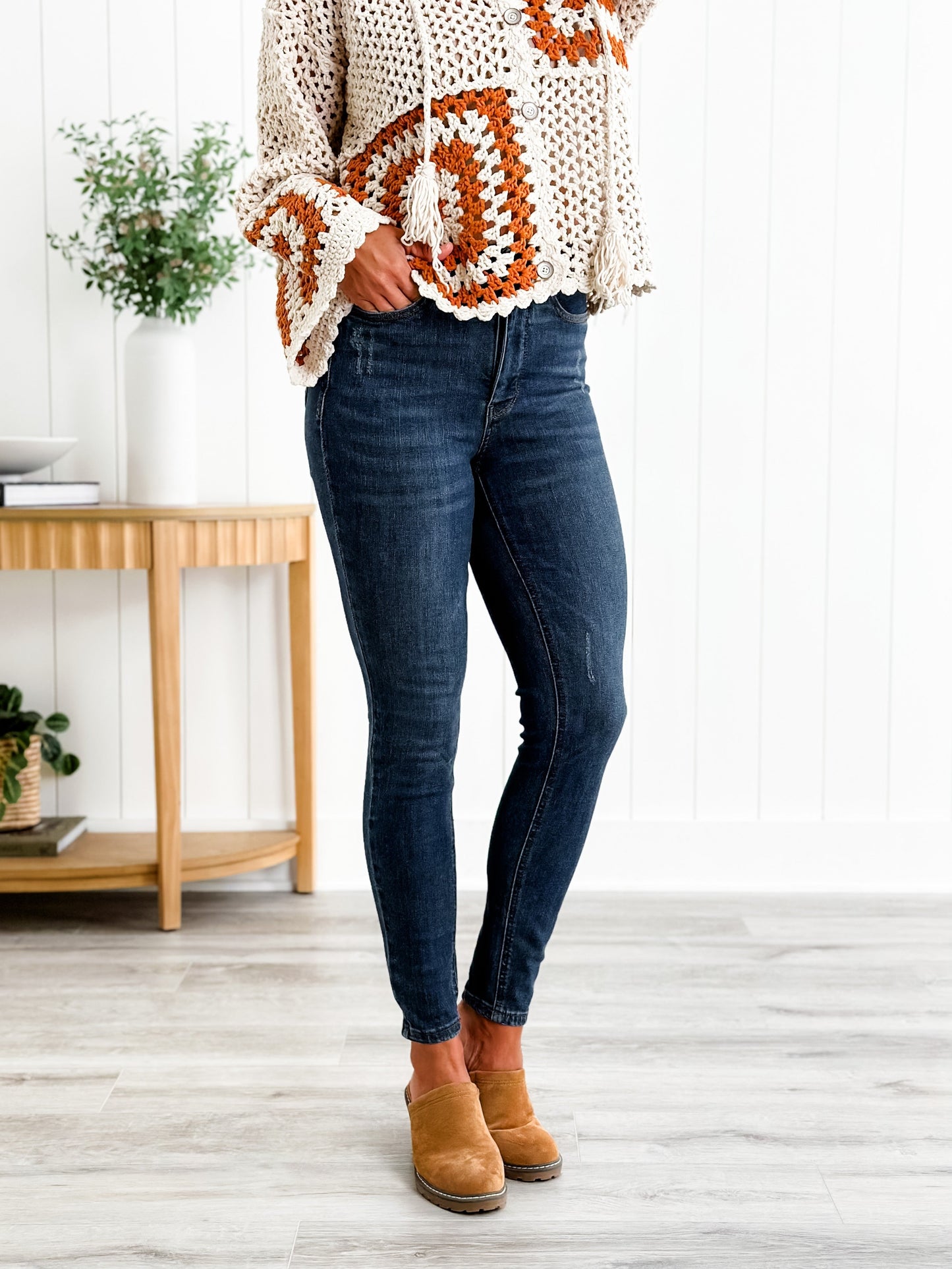 Judy Blue Skinny Minnie Dark Wash High Rise Tummy Control Top Skinny Jeans
