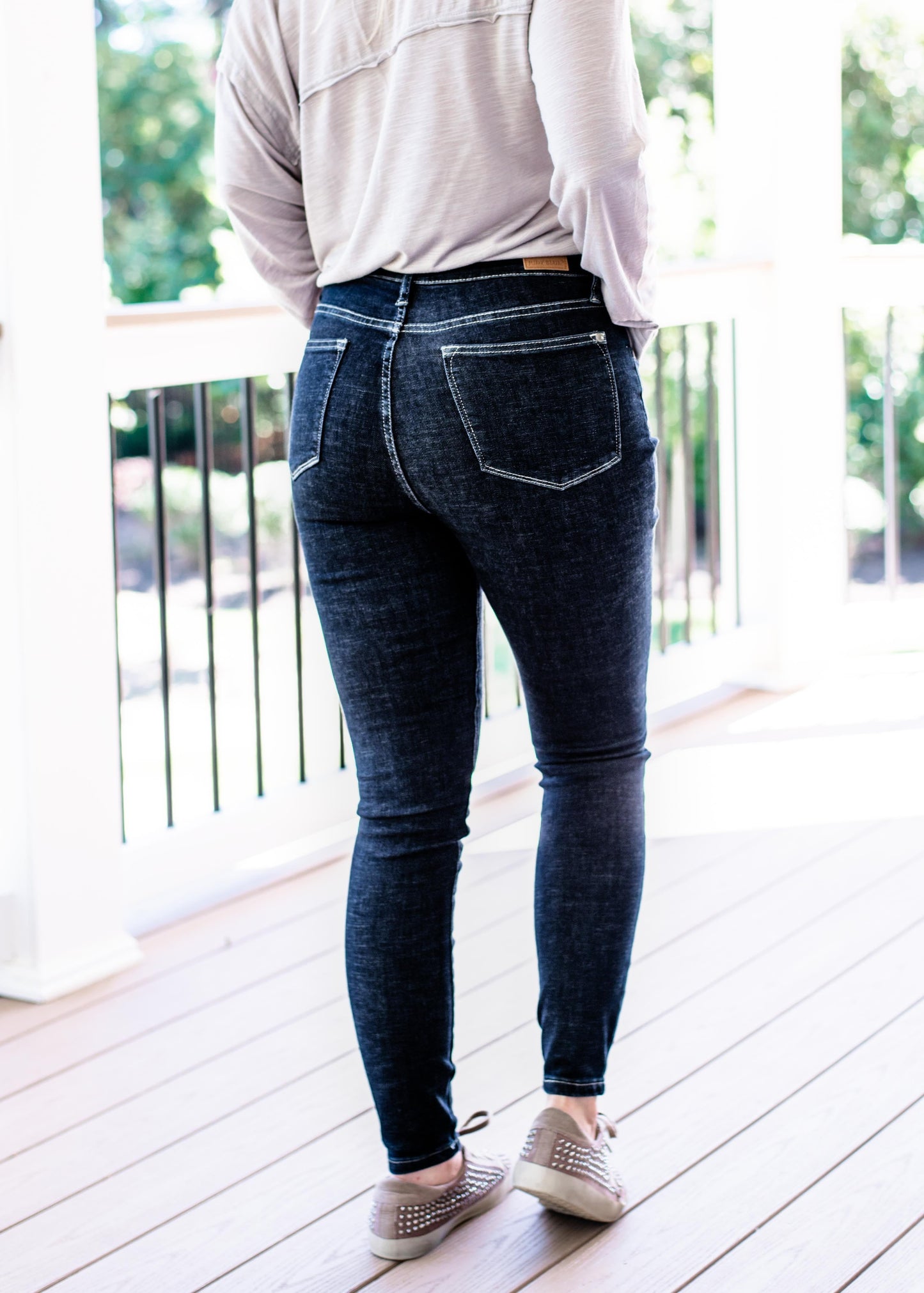 Judy Blue Tummy Control Suck it up Buttercup Dark Wash Skinny Jeans