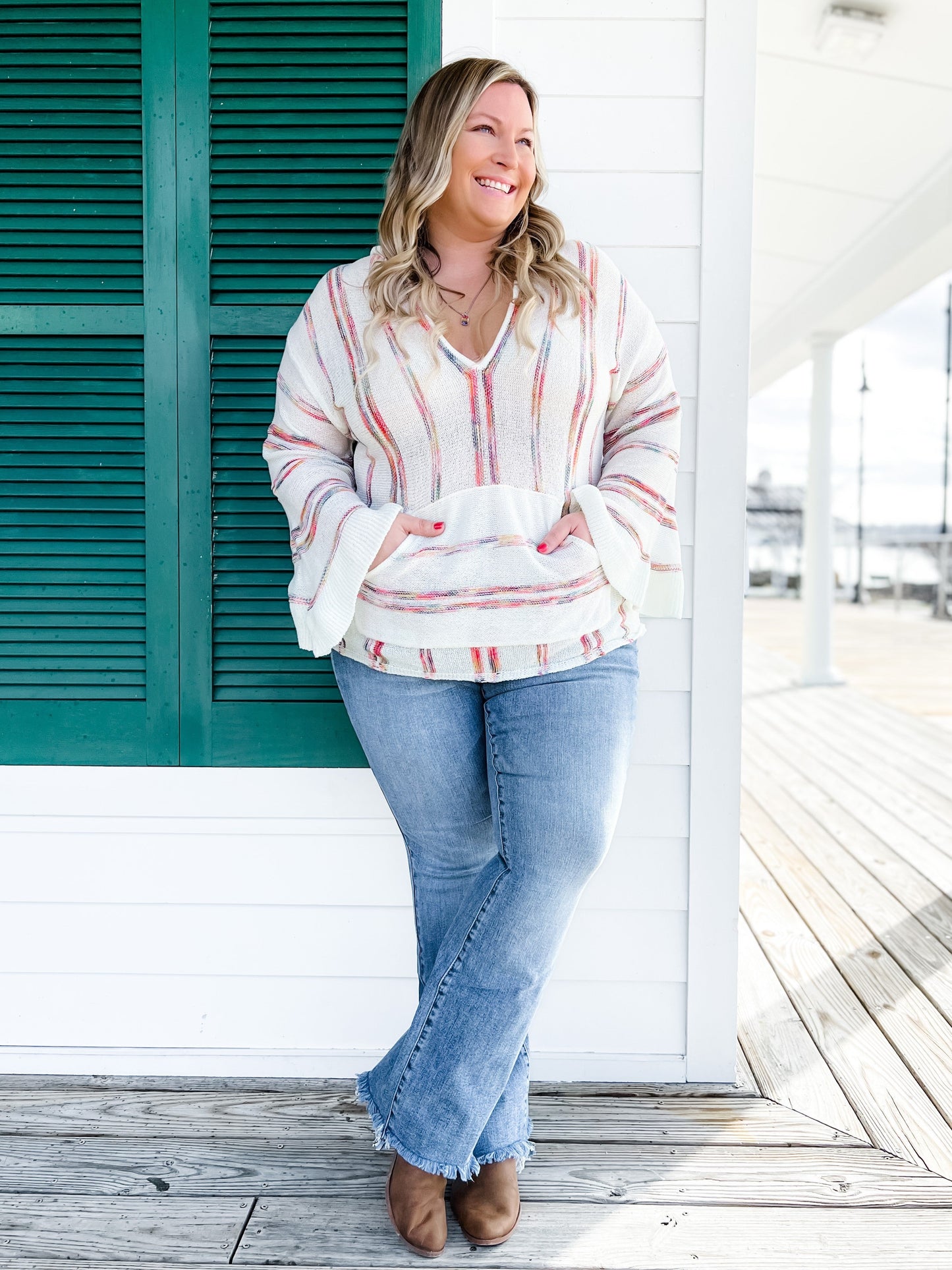 Judy Blue Easy Like Sunday Morning High Rise Medium Wash Double Button Bootcut Jeans