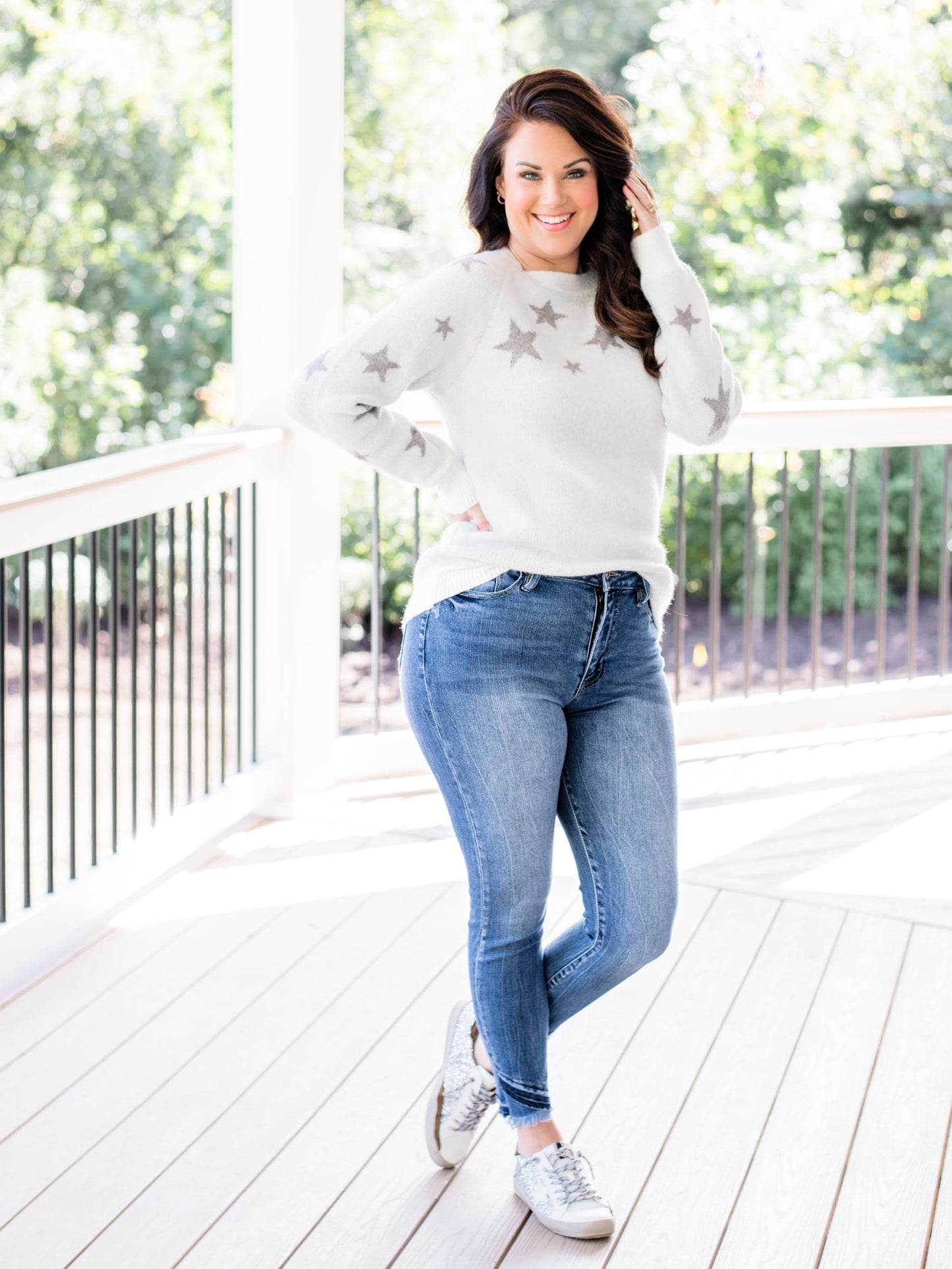 KanCan Medium Wash Skinny Jeans with Hem Detail