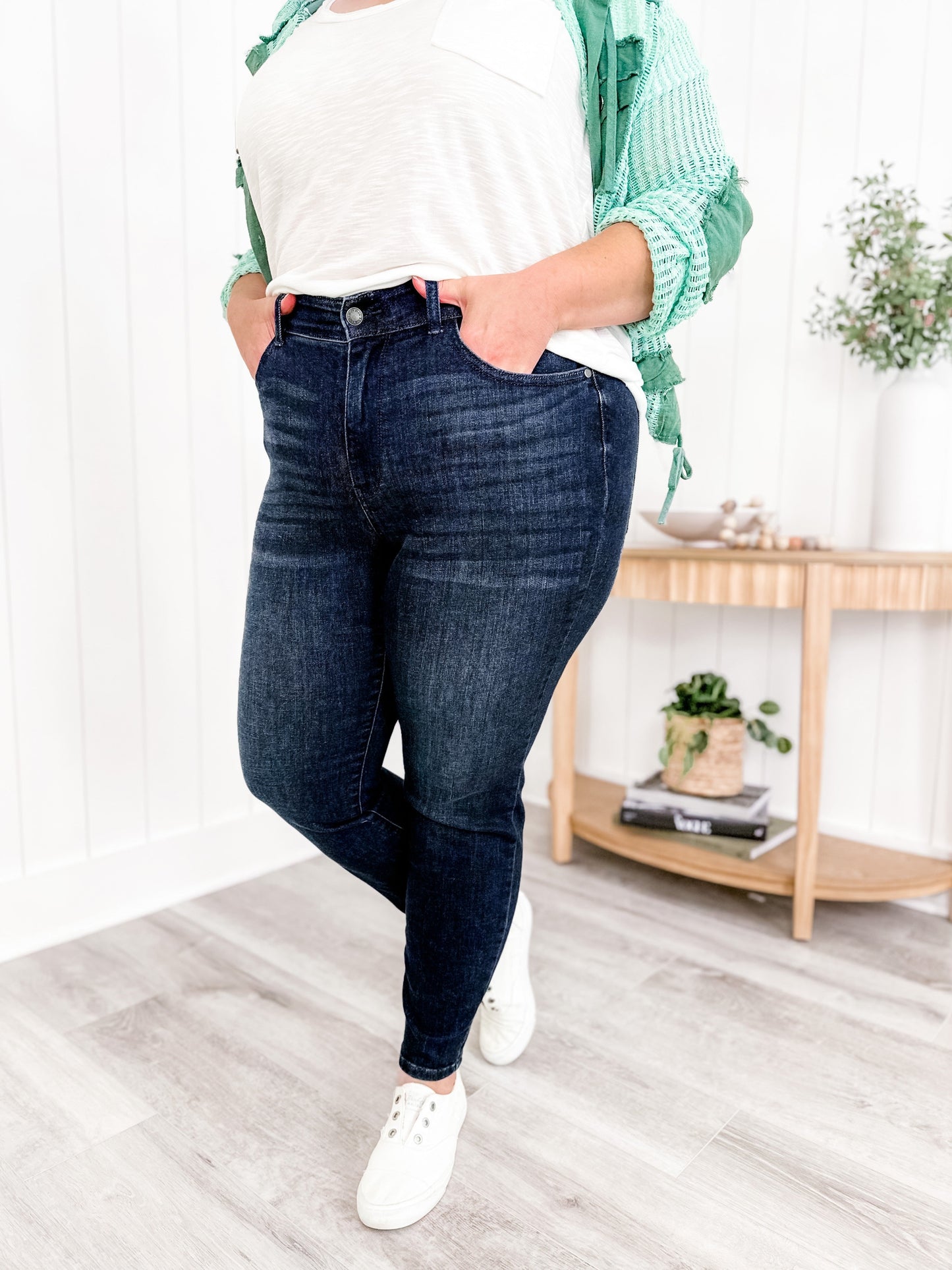Judy Blue Everyday Wear 2.0 High Waist Non-Distressed Skinny Jeans