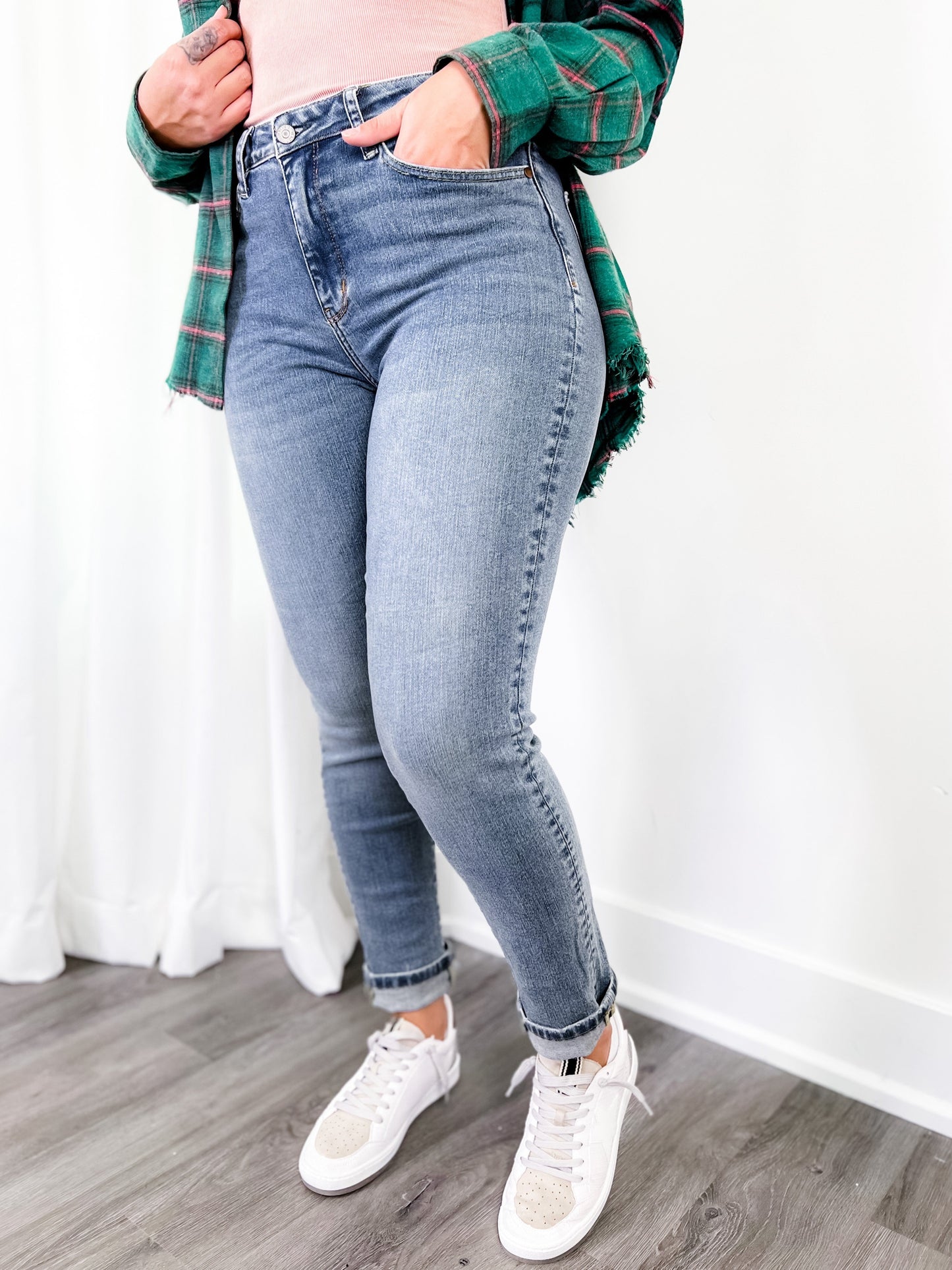 Judy Blue Hi Waist Board Meeting Vintage Wash Boyfriend