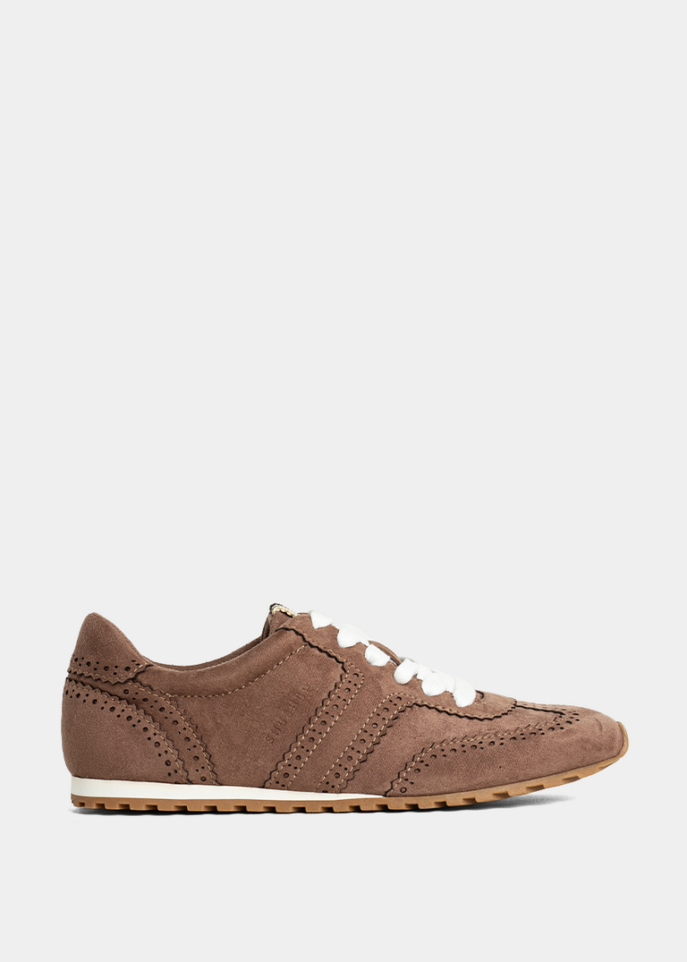 Shu Shop Perforated Vegan Leather Low Top Sneakers
