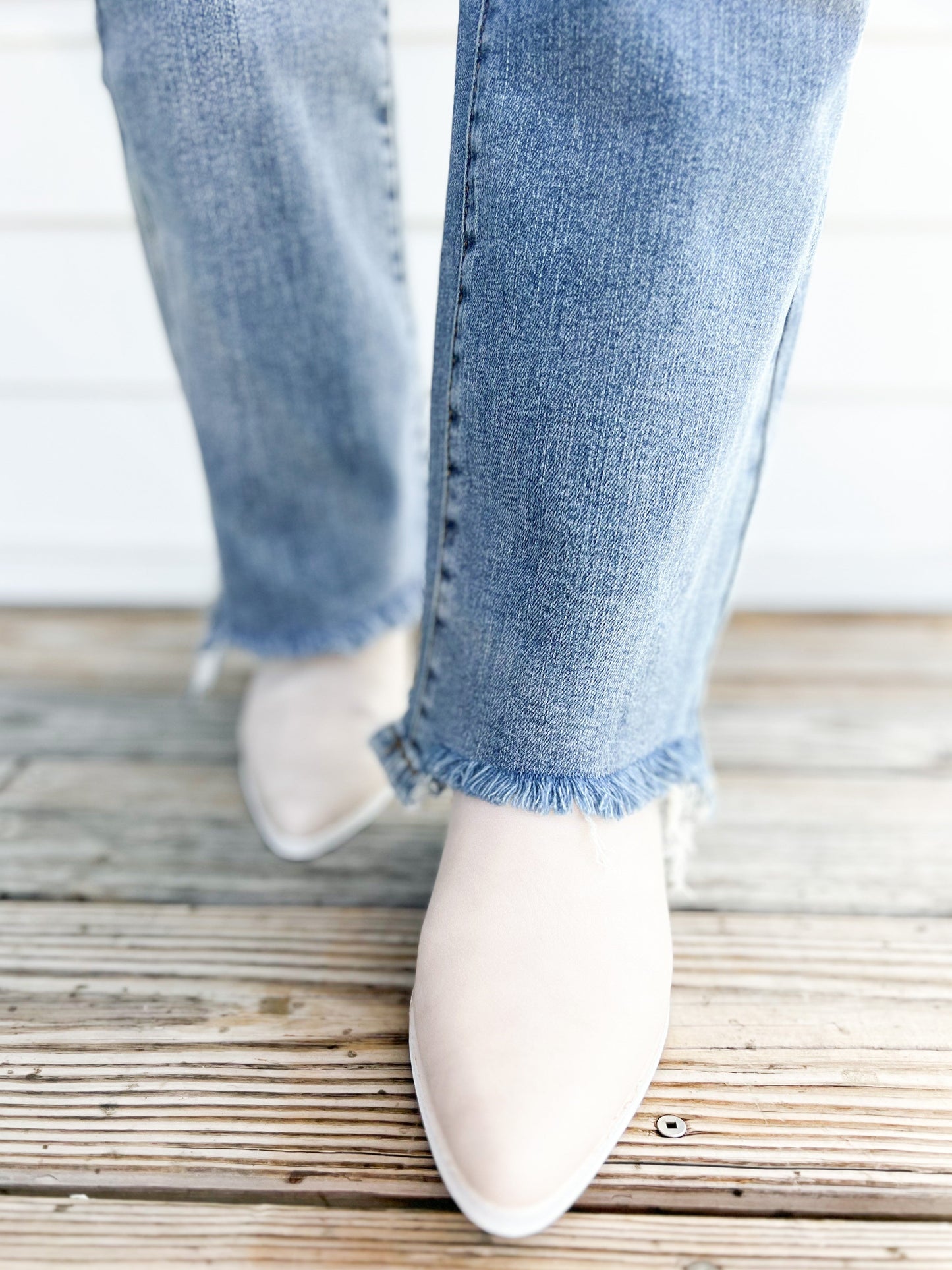 Judy Blue Easy Like Sunday Morning High Rise Medium Wash Double Button Bootcut Jeans