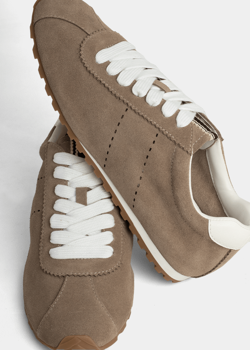 Shu Shop Suede Lace Up Sneaker - Freckled Poppy