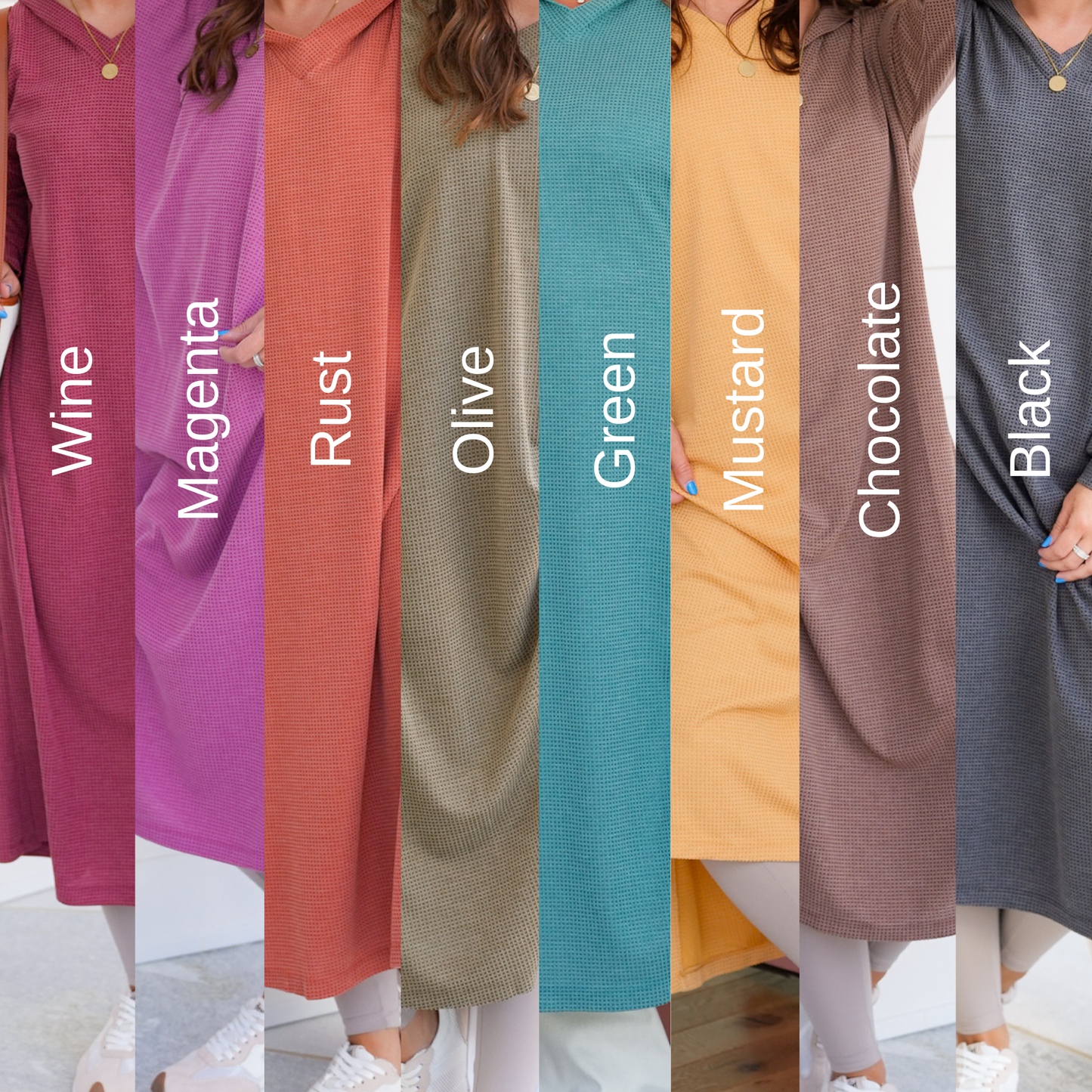 Door Buster! Plus/Reg Thermal Long Sleeve Hoodie Cardigan with Side Slits
