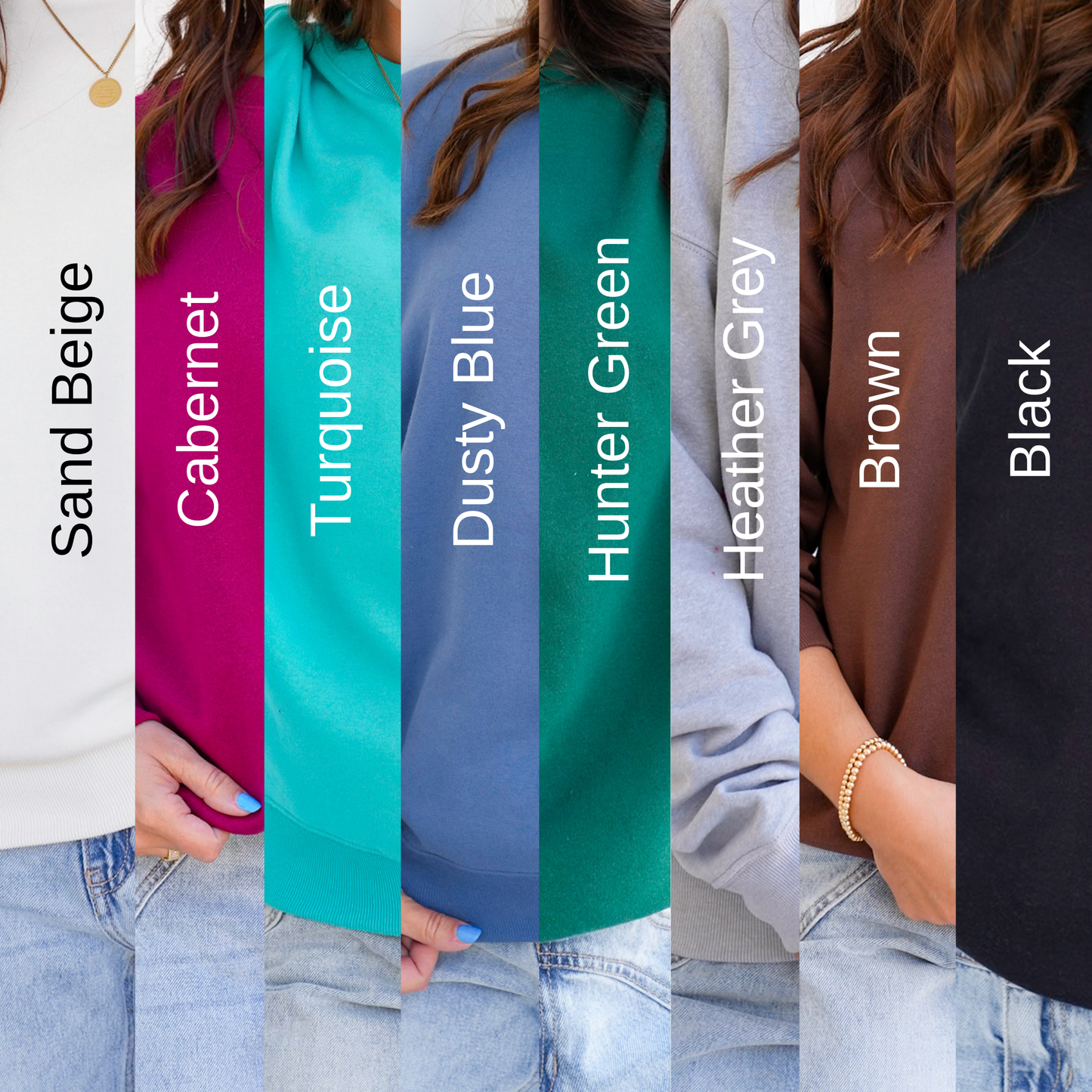 Plus/Reg Door Buster! Zenana Fleece Crewneck Pullover Sweatshirts