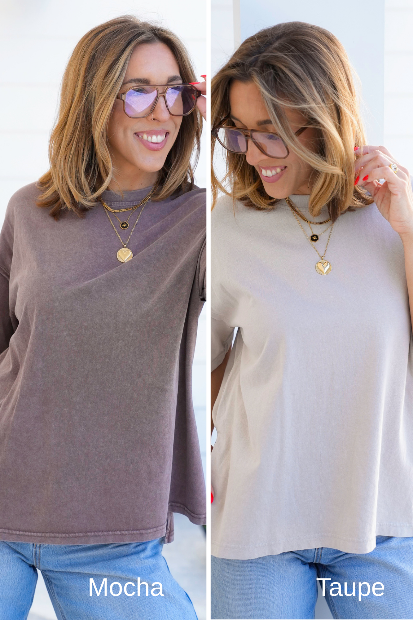 Mineral Wash Short Sleeve Tee with Side Slit Detail