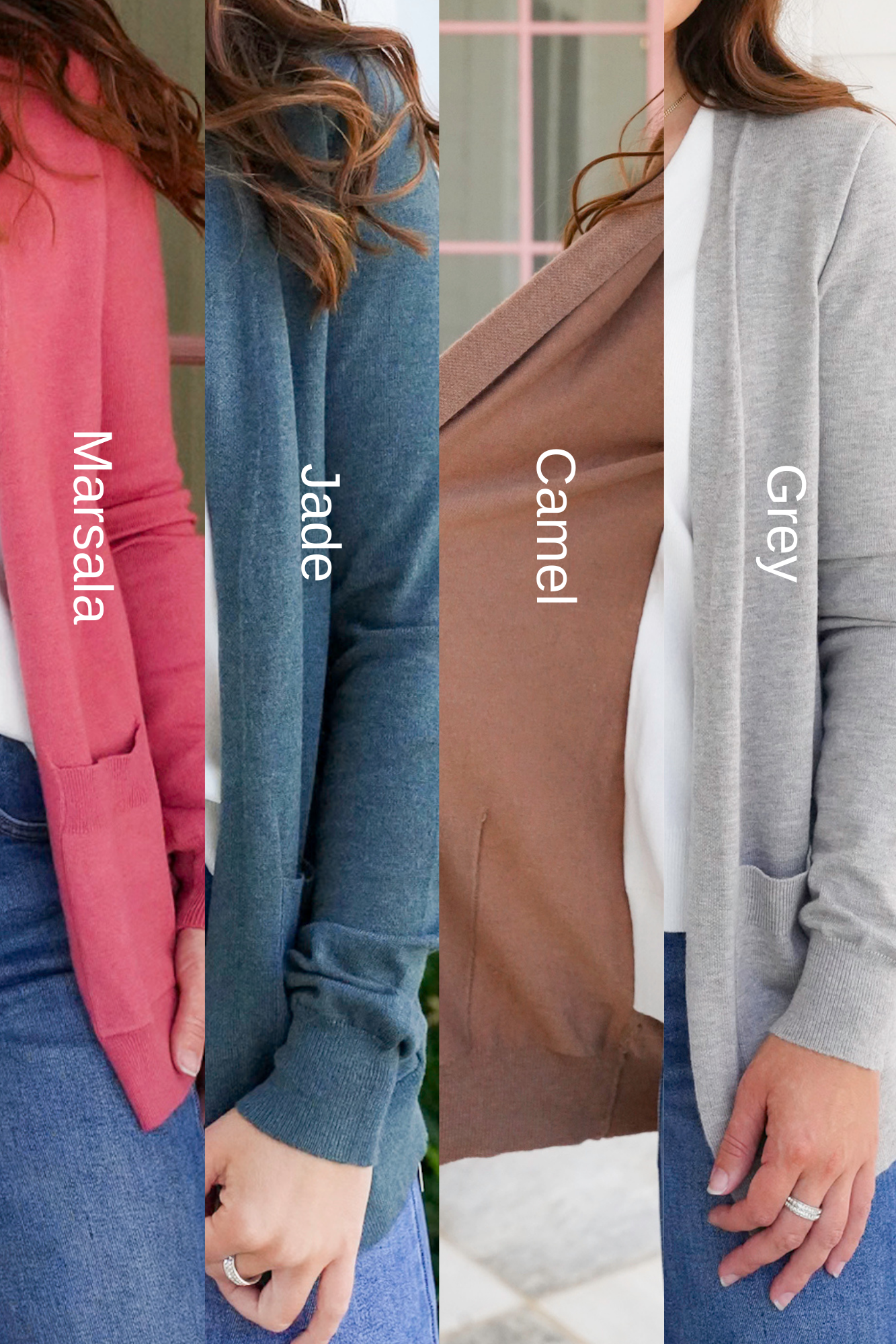 Solid Long Sleeve Layered Cardigan