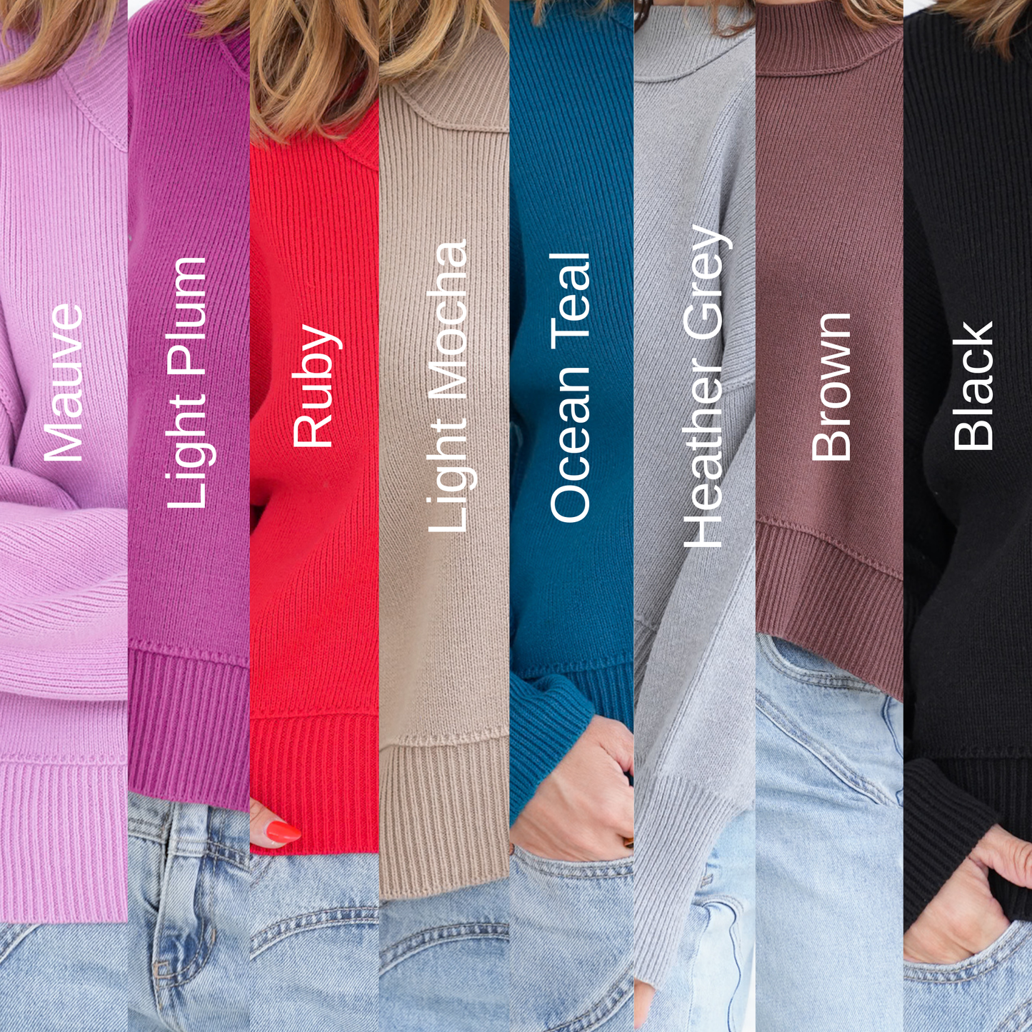 Door Buster! Zenana Wide Neck Band Drop Shoulder Sweater