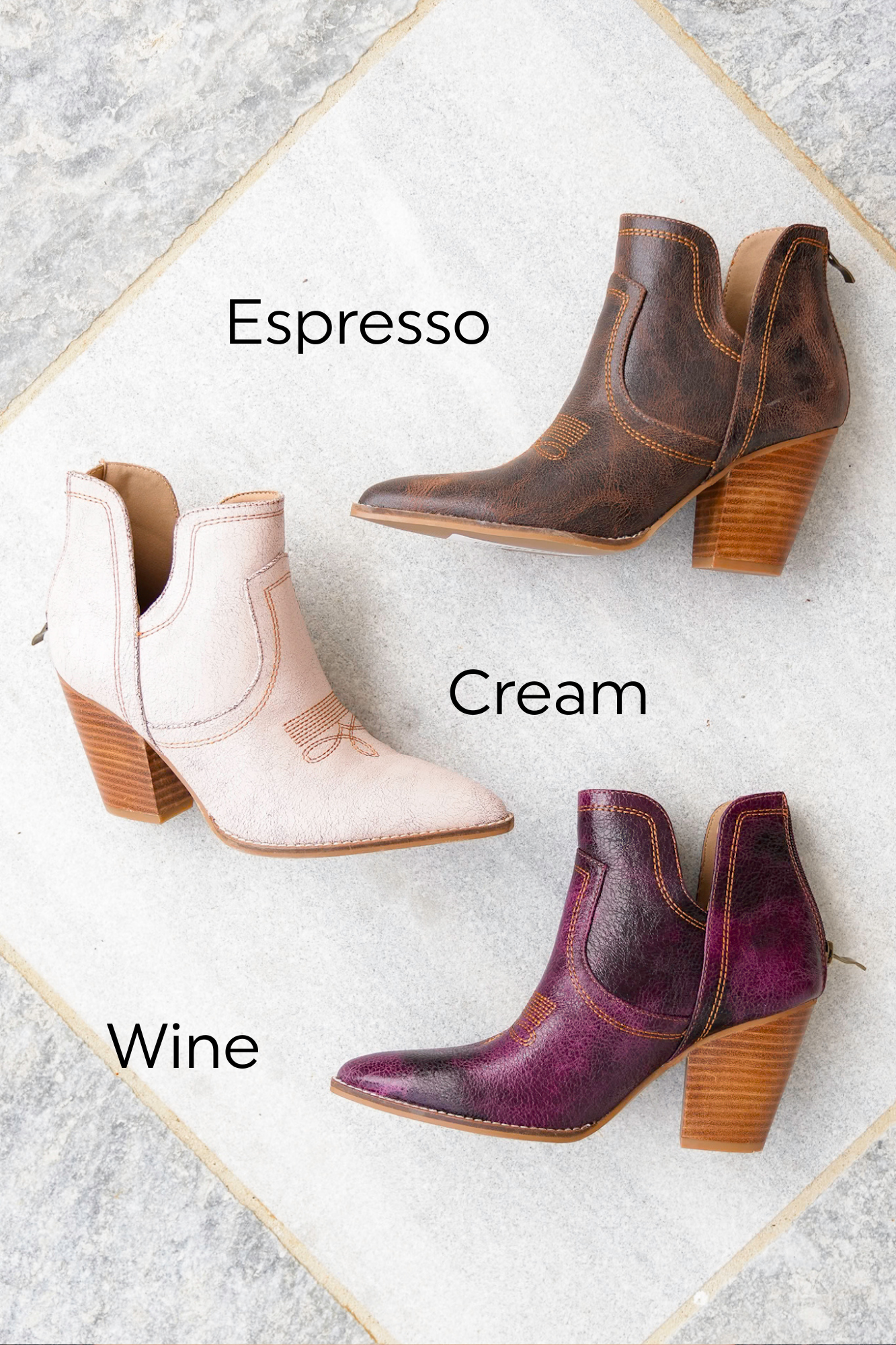 Corky's "Smoke Show" Chunky Heel Vegan Leather Booties with Back Zipper