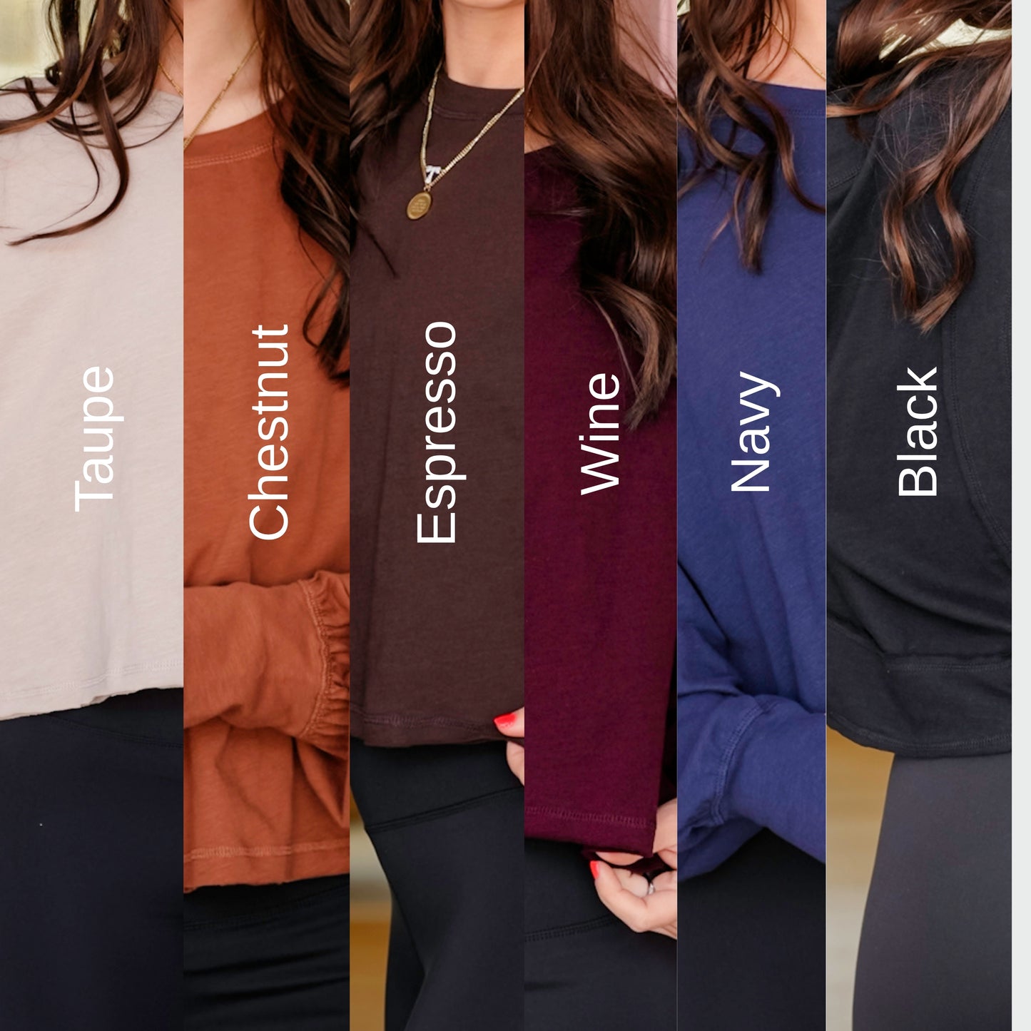 Solid Long Sleeve Open Back Top