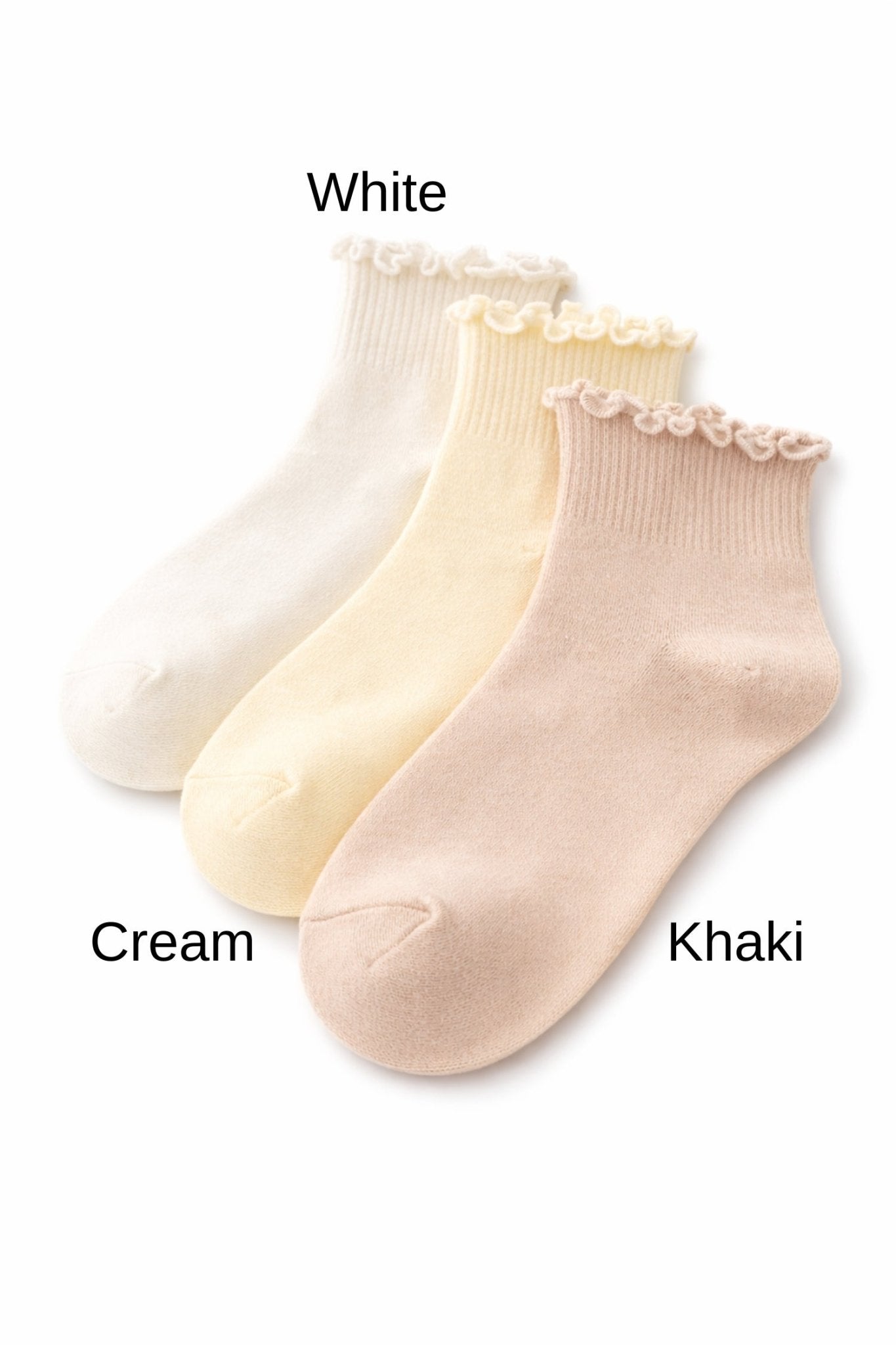 Women's Ruffle Ankle Socks - Freckled Poppy