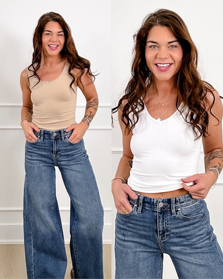 Reversible U/V-Neck Tank Top