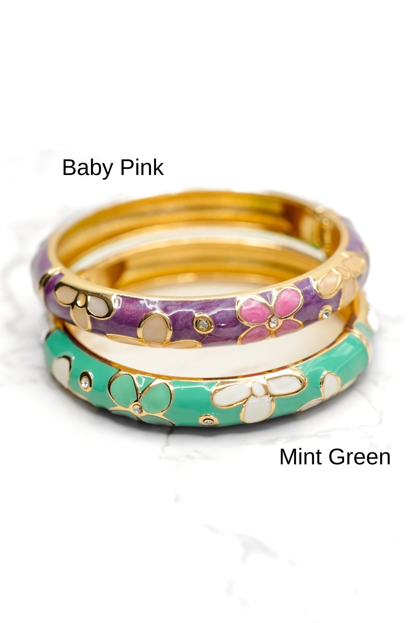Enamel Flower Bangle
