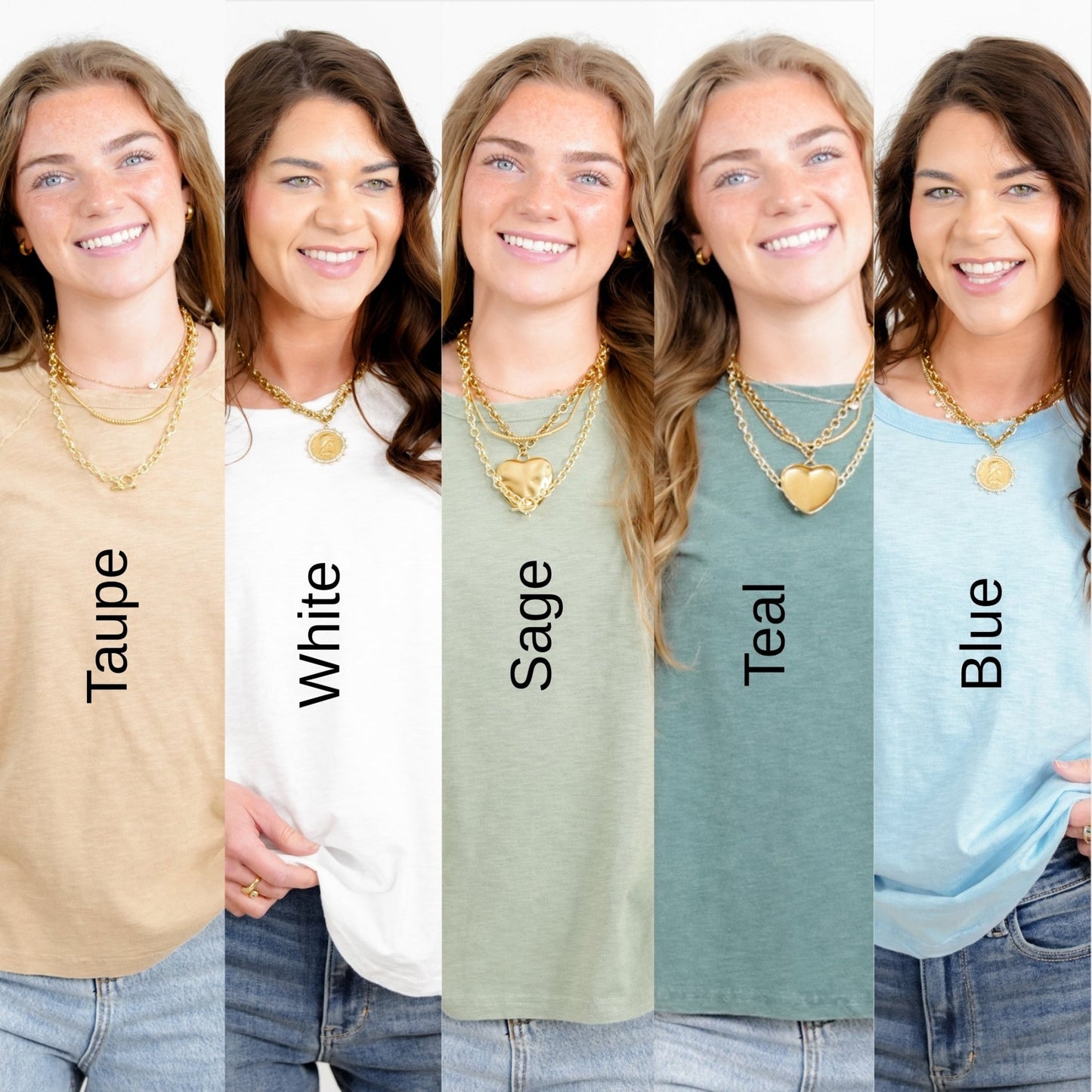 Door Buster! Washed Short Sleeve Top with Reverse Seam Detail - Freckled Poppy