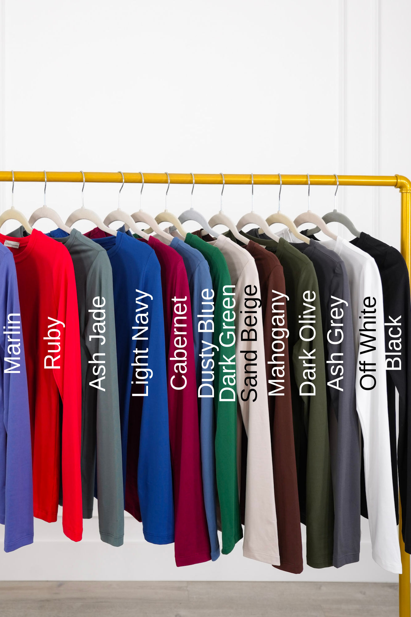 Door Buster! Plus/Reg Zenana Brushed Microfiber Long Sleeve Round Neck Tee
