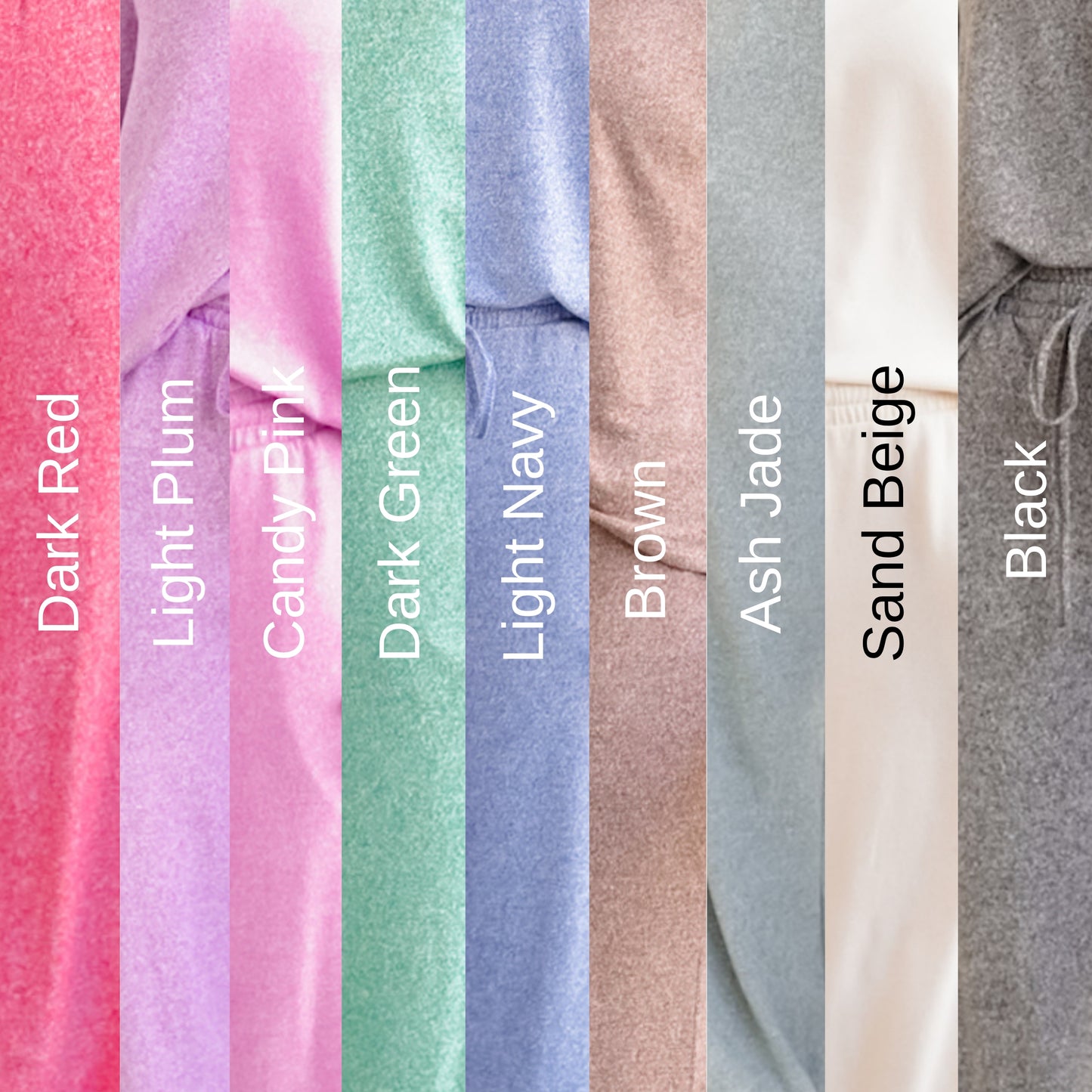 Poppy Day Door Buster! Zenana Hacci Long Sleeve Round Neck Tee & Joggers Set