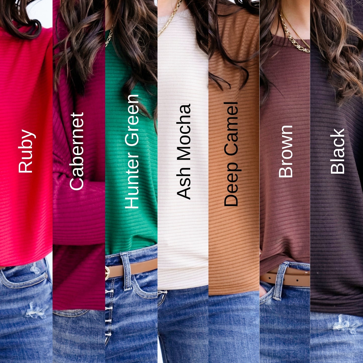 Door Buster! Zenana Ribbed Batwing Long Sleeve Boat Neck Sweater