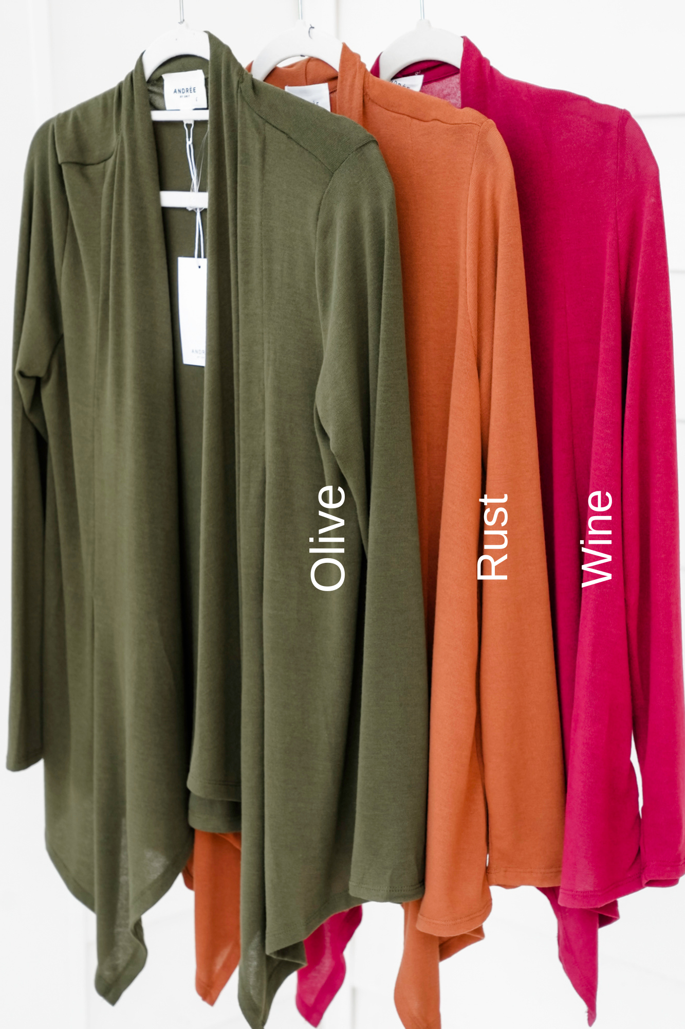 Plus/Reg Door Buster! Long Sleeve Cascading Open Front Cardigan