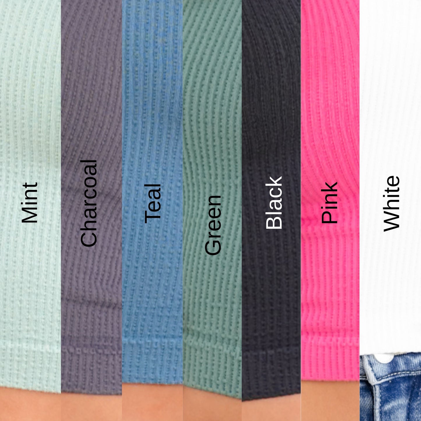 Ribbed Knit U/V Neck Cropped Tank Top - More Colors!