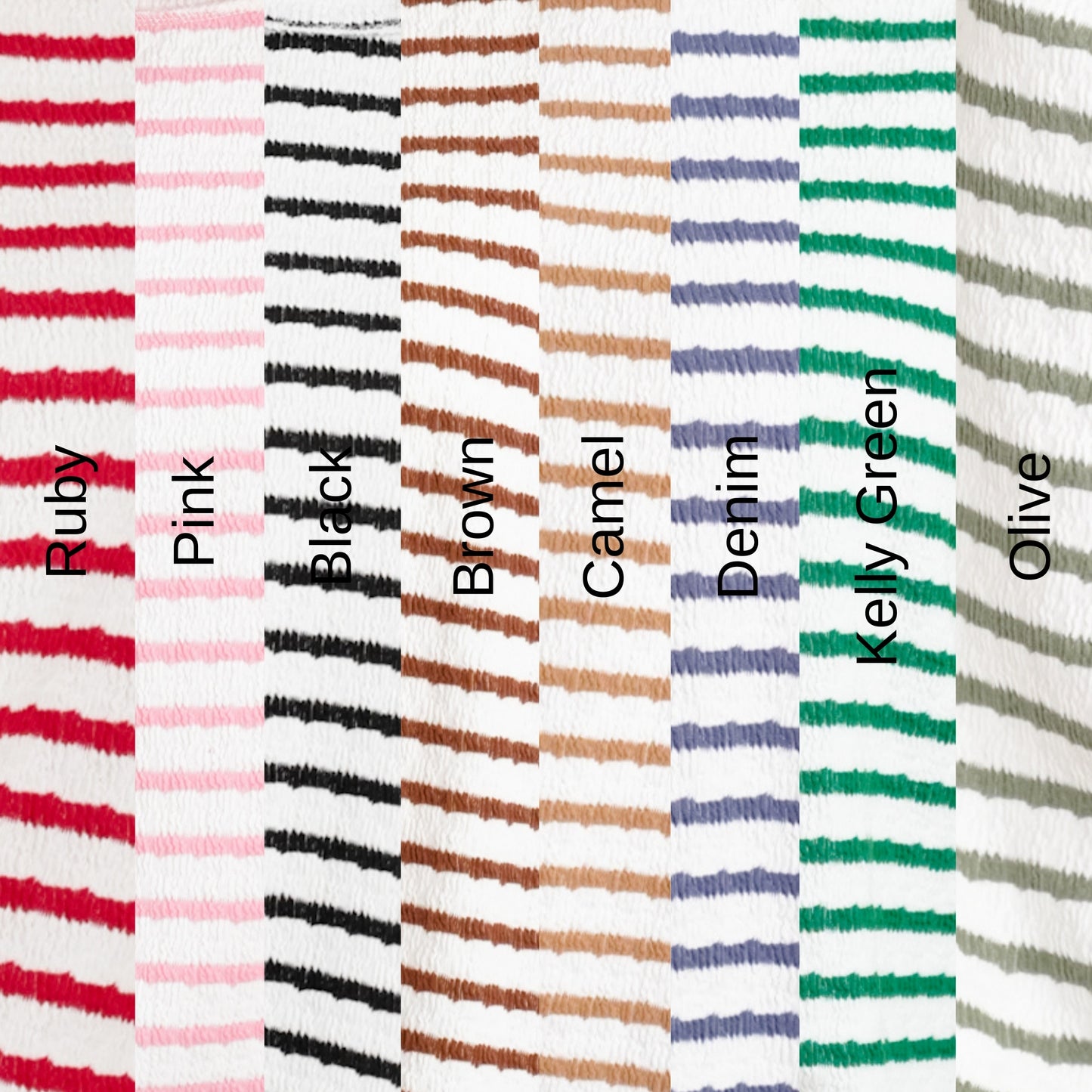 Door Buster! Zenana Stripe Jacquard Round-Neck Box Tee