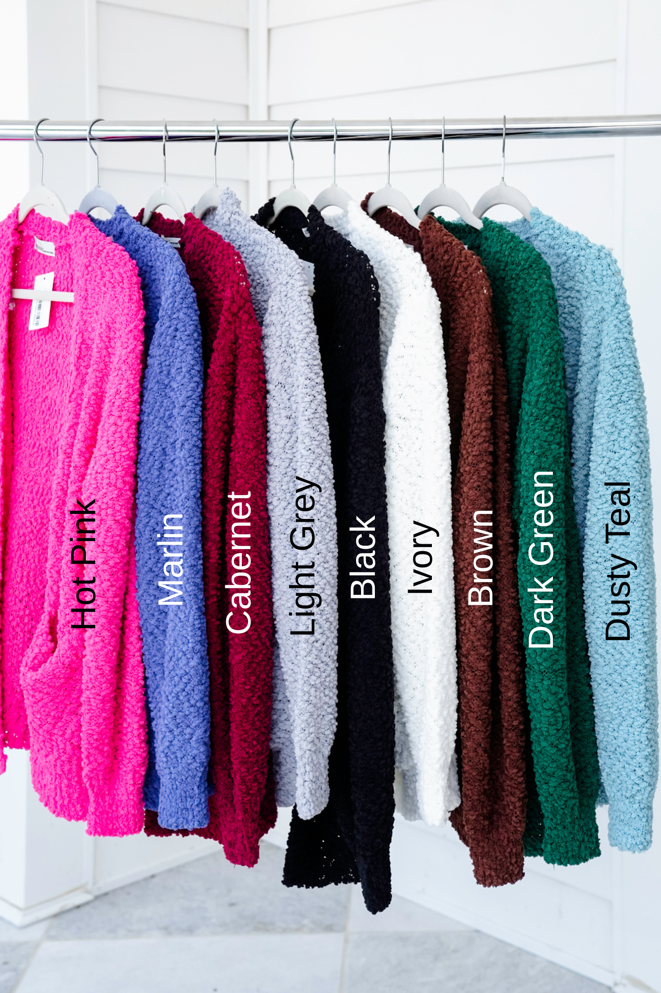 Door Buster! Zenana Long Sleeve Popcorn Sweater Cardigan with Pockets