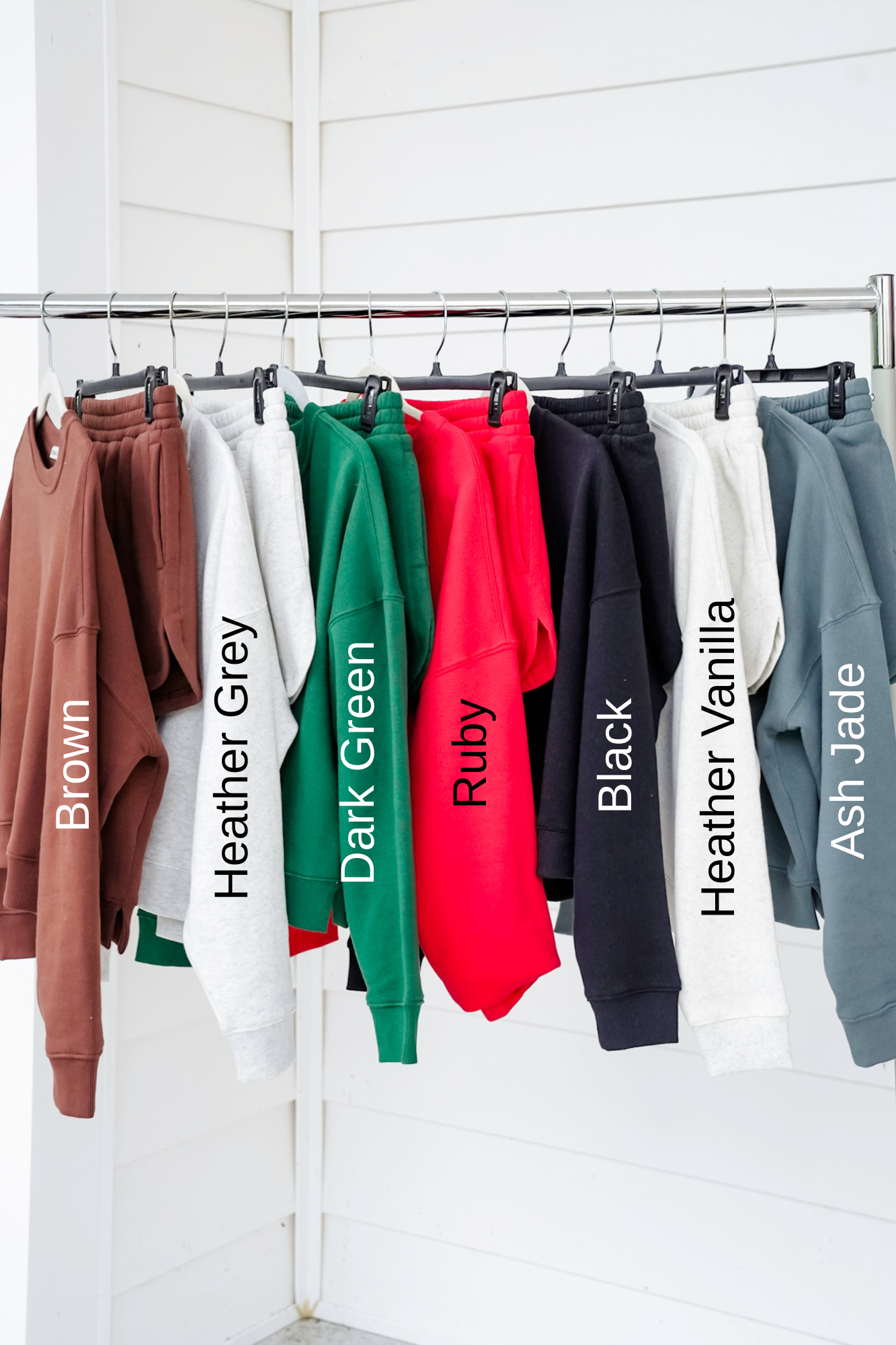 Door Buster! Zenana Fleece Long Sleeve Sweatshirt & Shorts Set