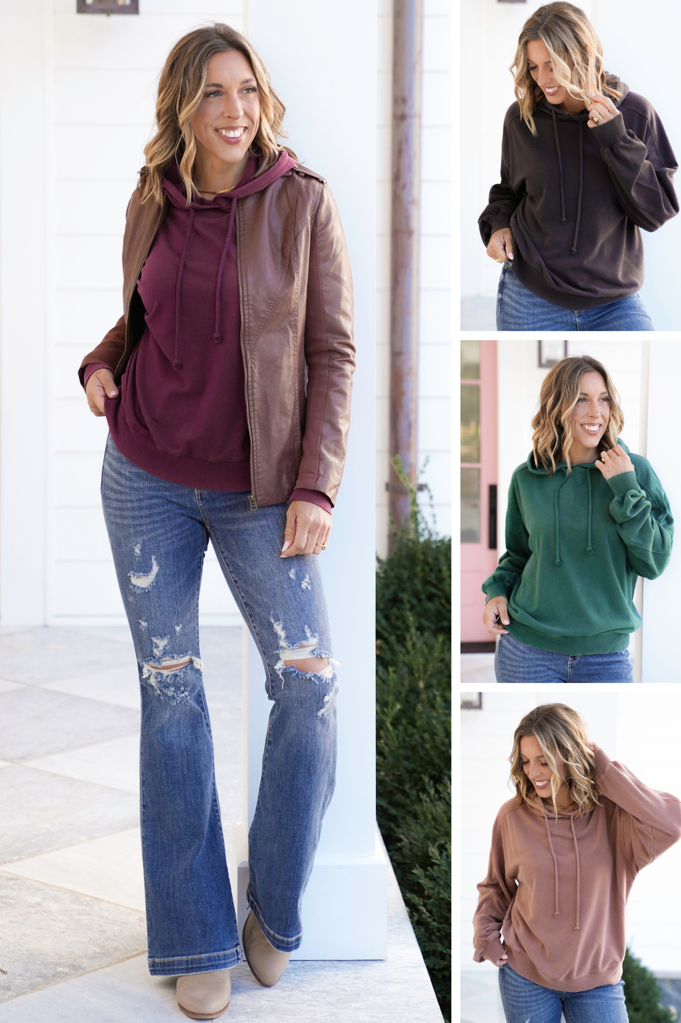 Mineral Wash Long Sleeve Hoodie