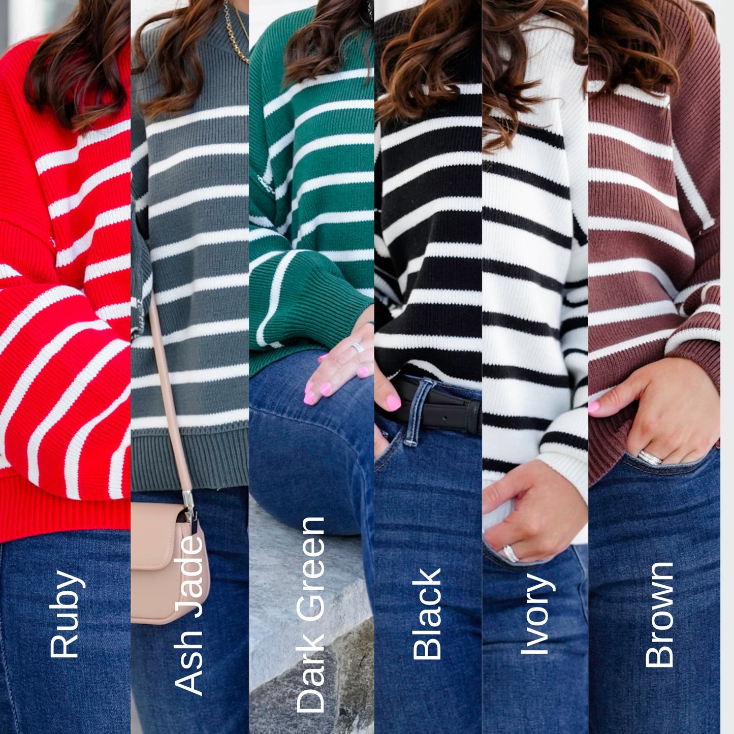 Door Buster! Zenana Exposed Seam Striped Oversized Sweater