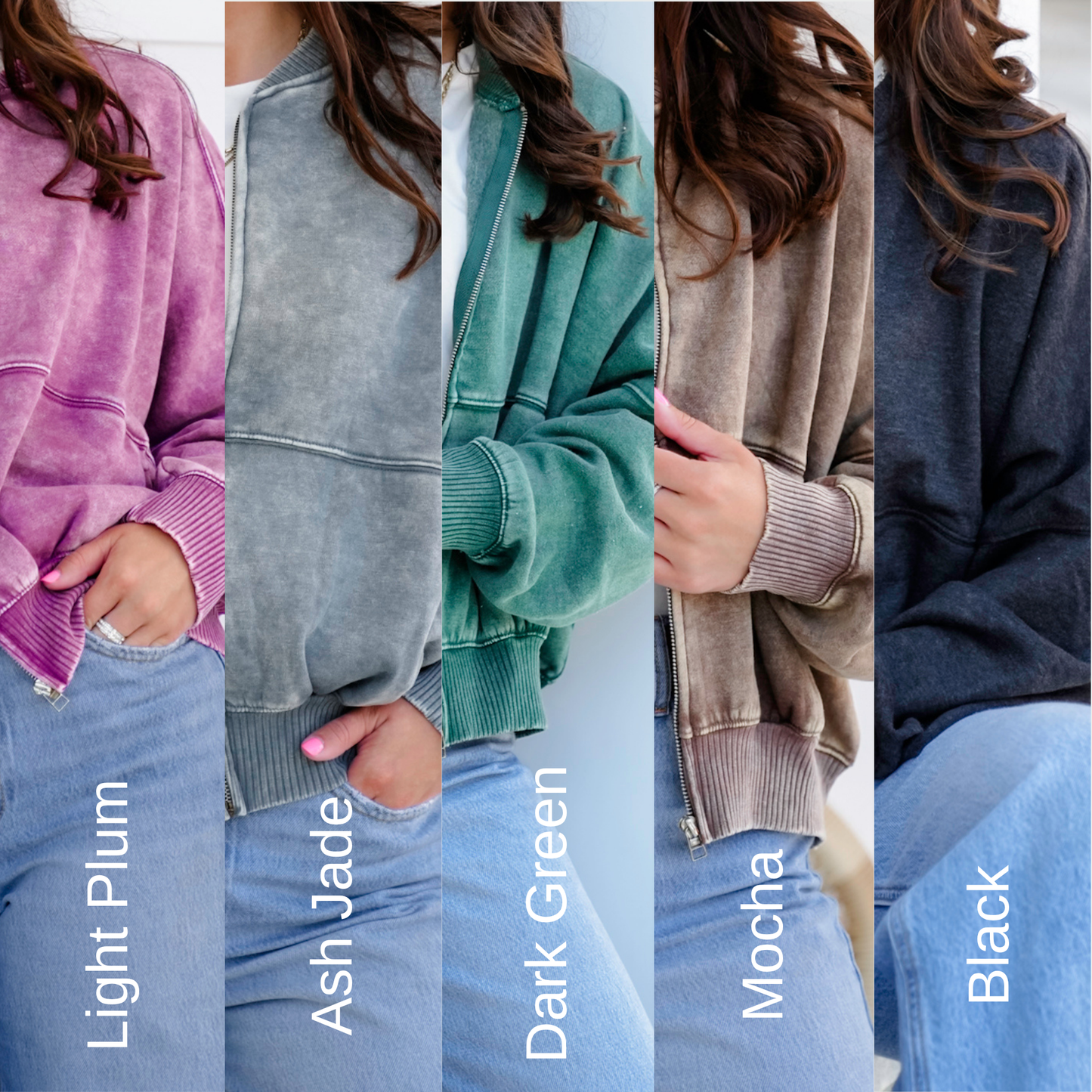 Door Buster! Zenana Acid Washed Fleece Jacket