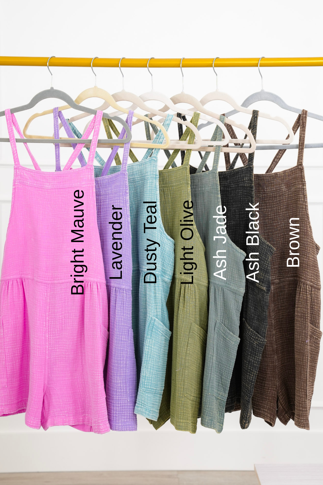 Door Buster! Zenana Washed Double Gauze Tie Back Rompers