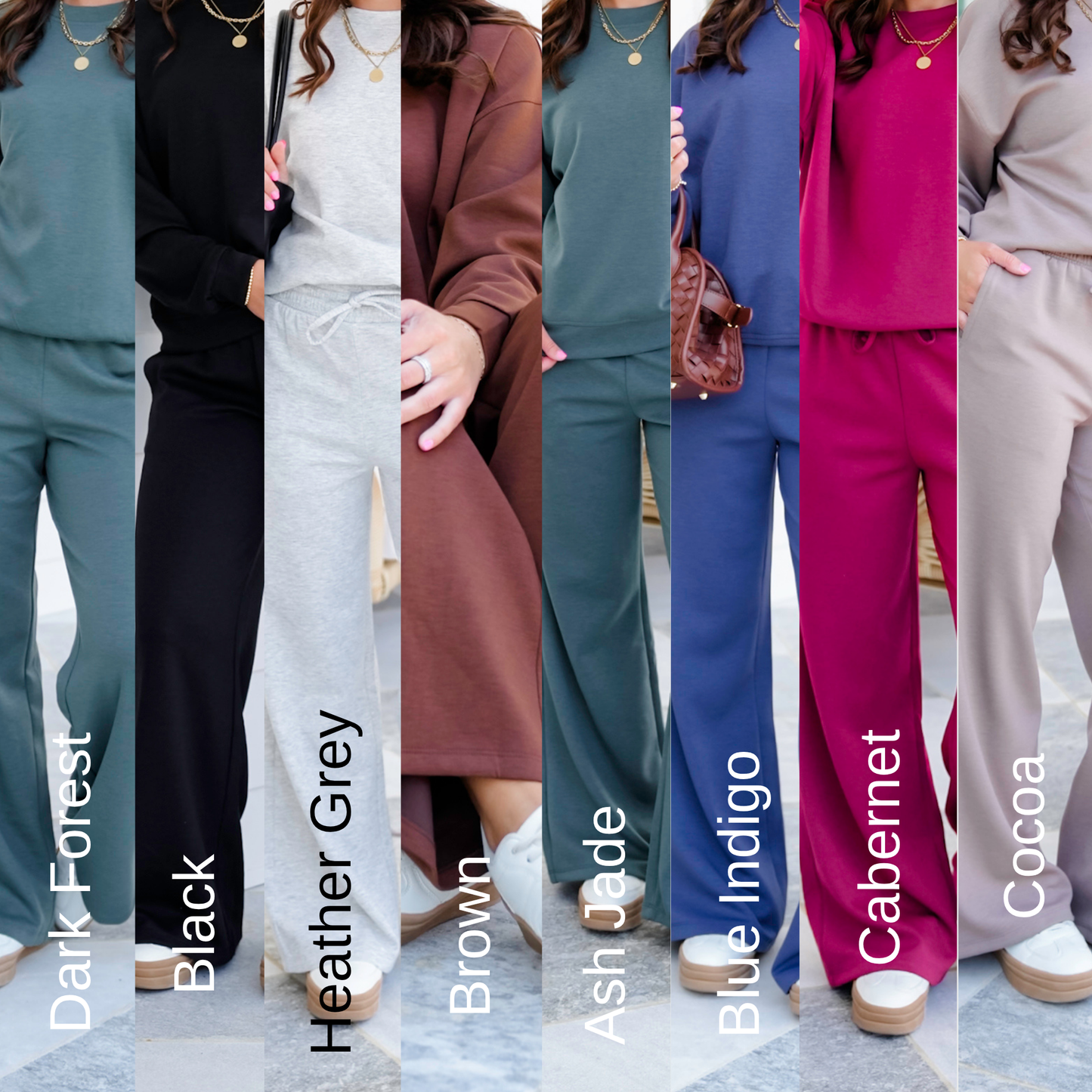 Door Buster! Zenana Scuba Crewneck Pullover & Pants Set