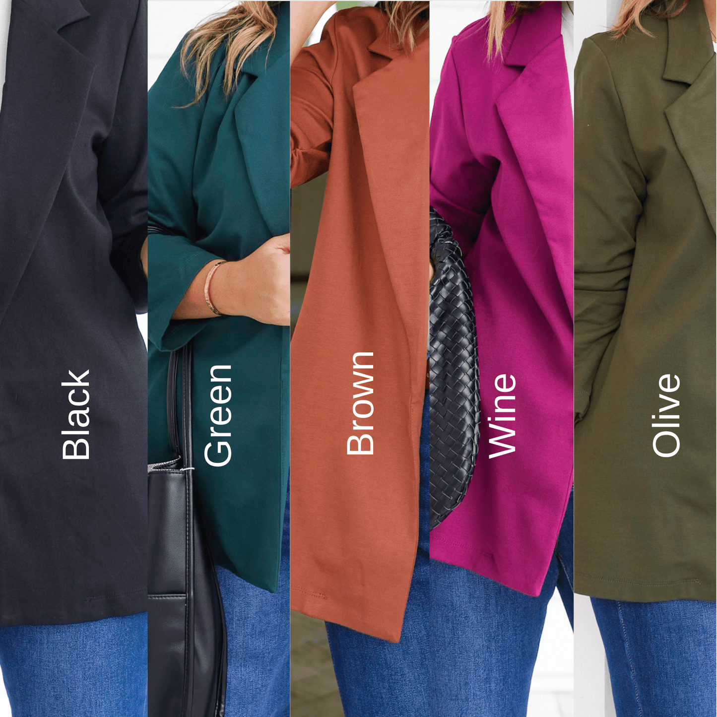 Door Buster! Long Sleeve Open Blazer - Freckled Poppy