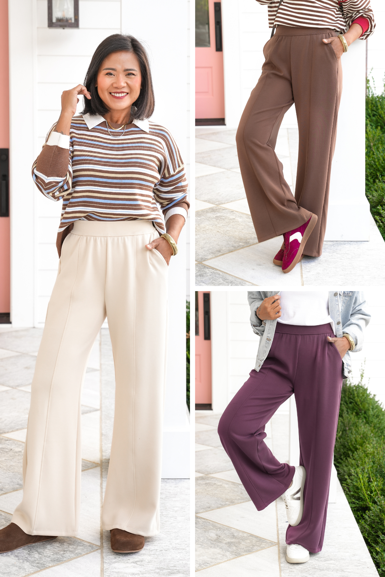 Solid Loose Fit Elastic Waist Sweatpants